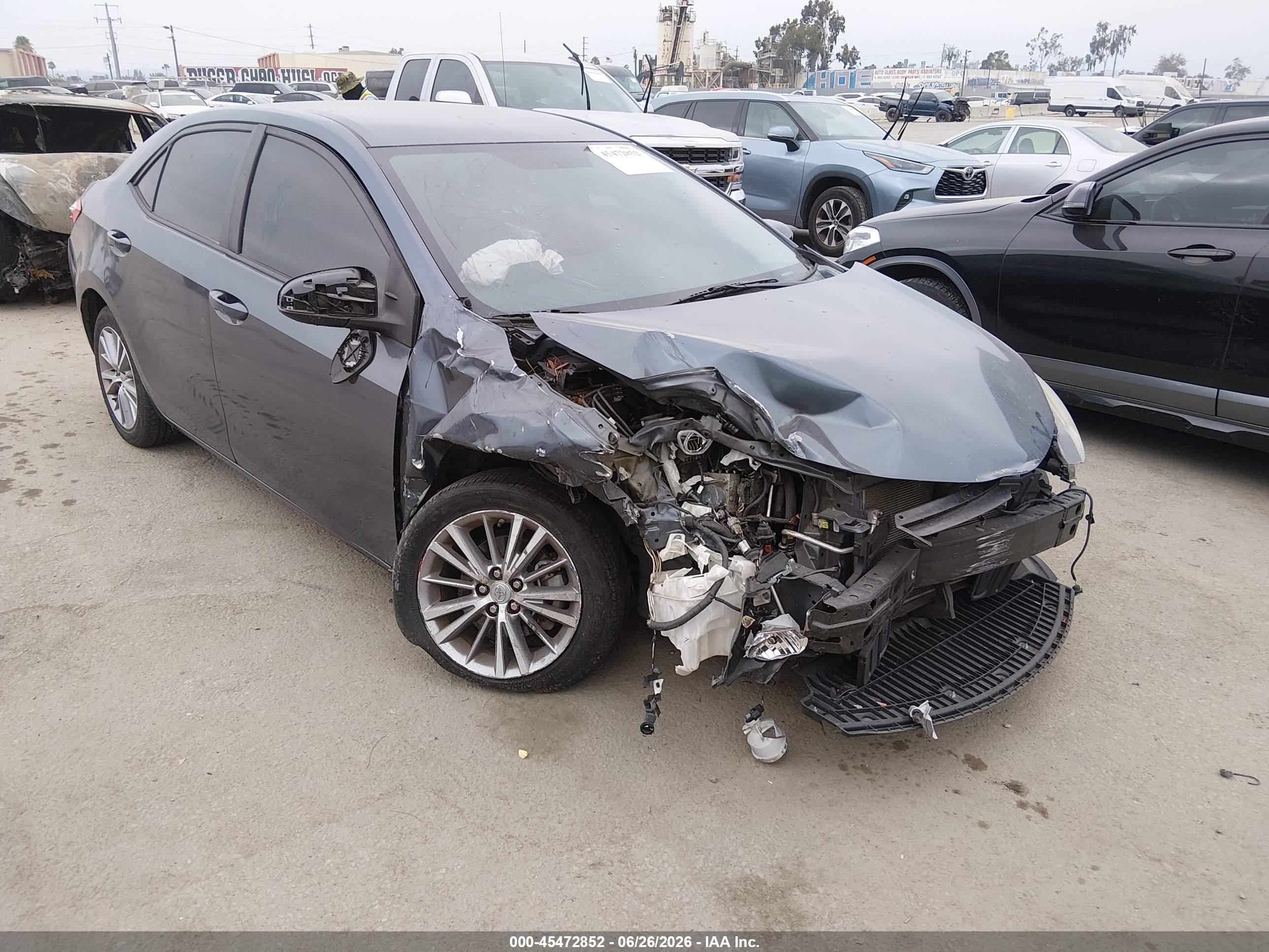2014 Toyota Corolla Le Plus Gray vin: 2T1BURHE6EC166313