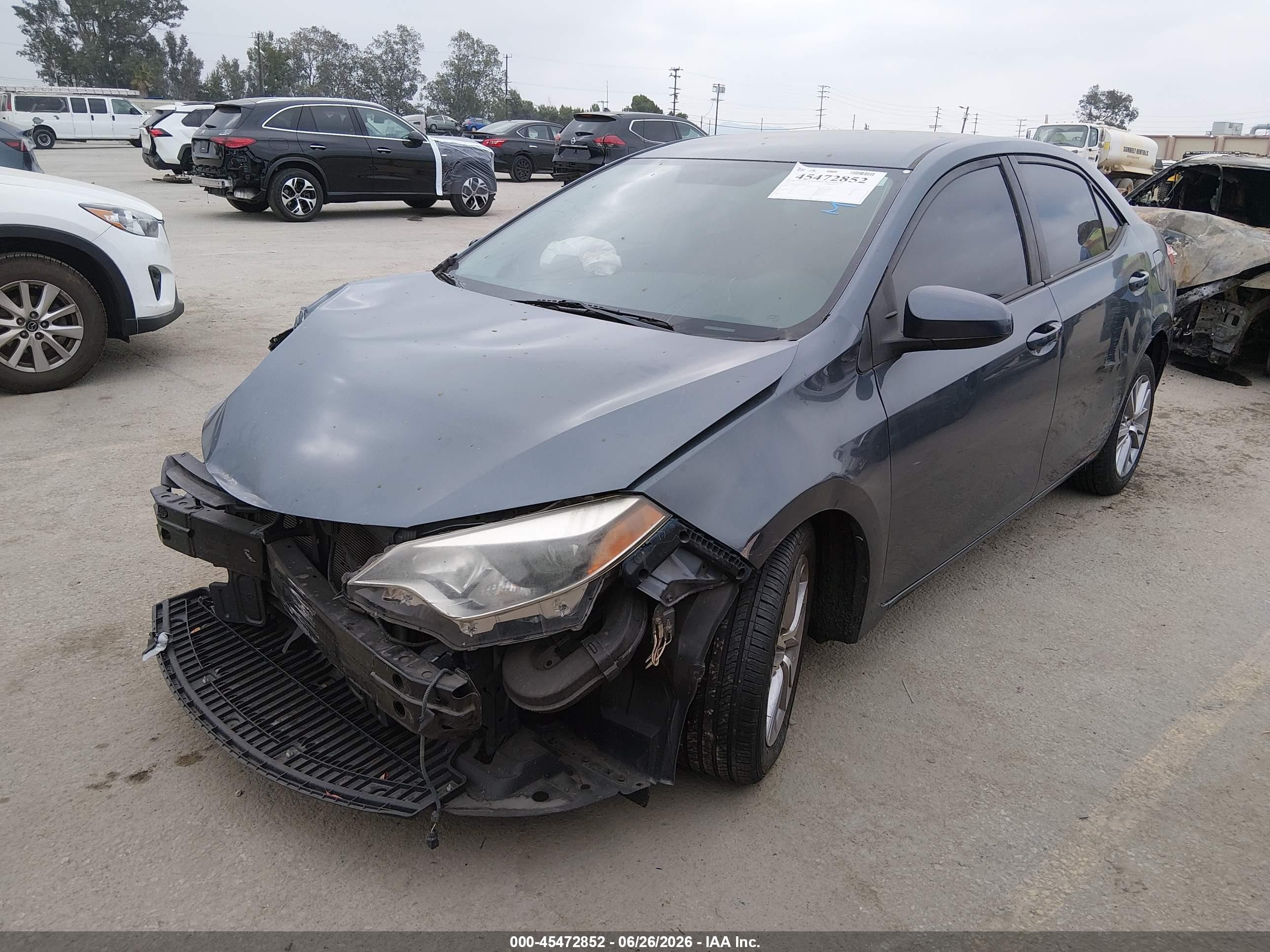 2014 Toyota Corolla Le Plus Gray vin: 2T1BURHE6EC166313