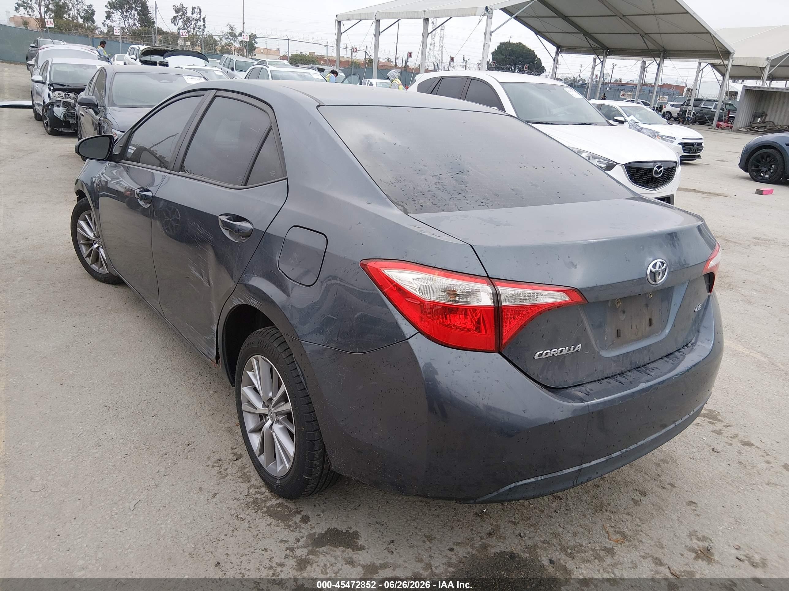 2014 Toyota Corolla Le Plus Gray vin: 2T1BURHE6EC166313
