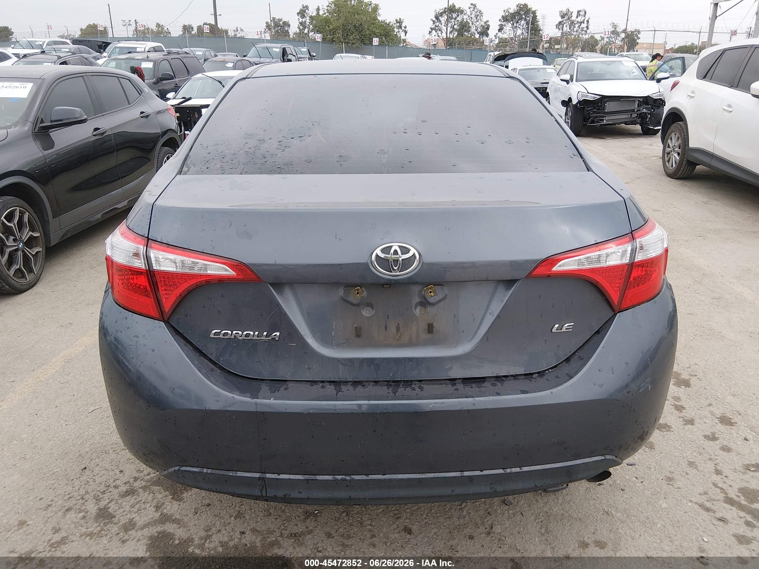 2014 Toyota Corolla Le Plus Gray vin: 2T1BURHE6EC166313