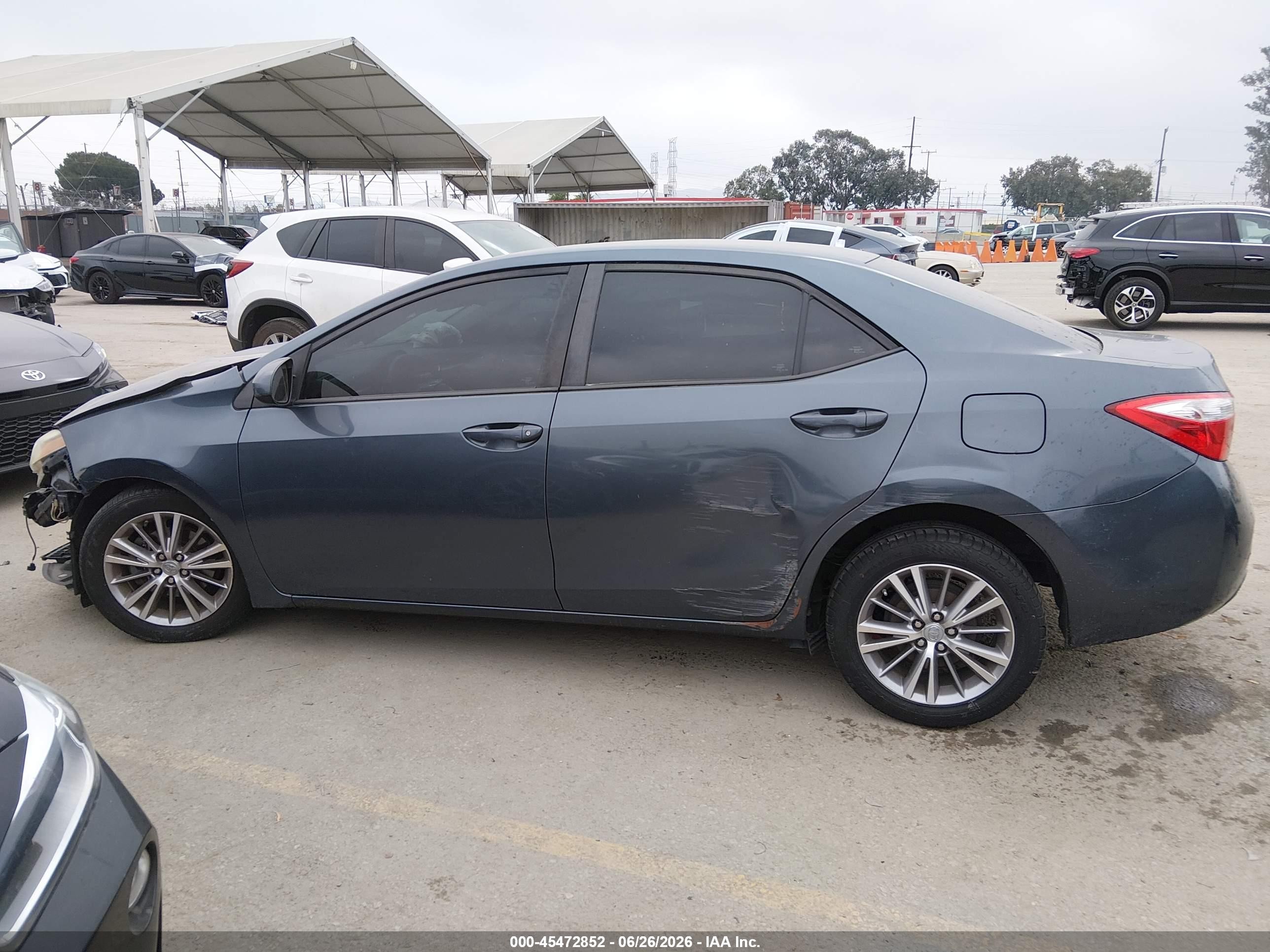 2014 Toyota Corolla Le Plus Gray vin: 2T1BURHE6EC166313