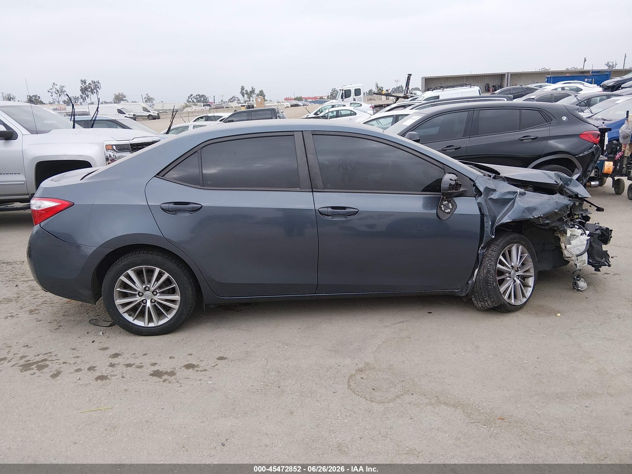 2014 Toyota Corolla Le Plus Gray vin: 2T1BURHE6EC166313