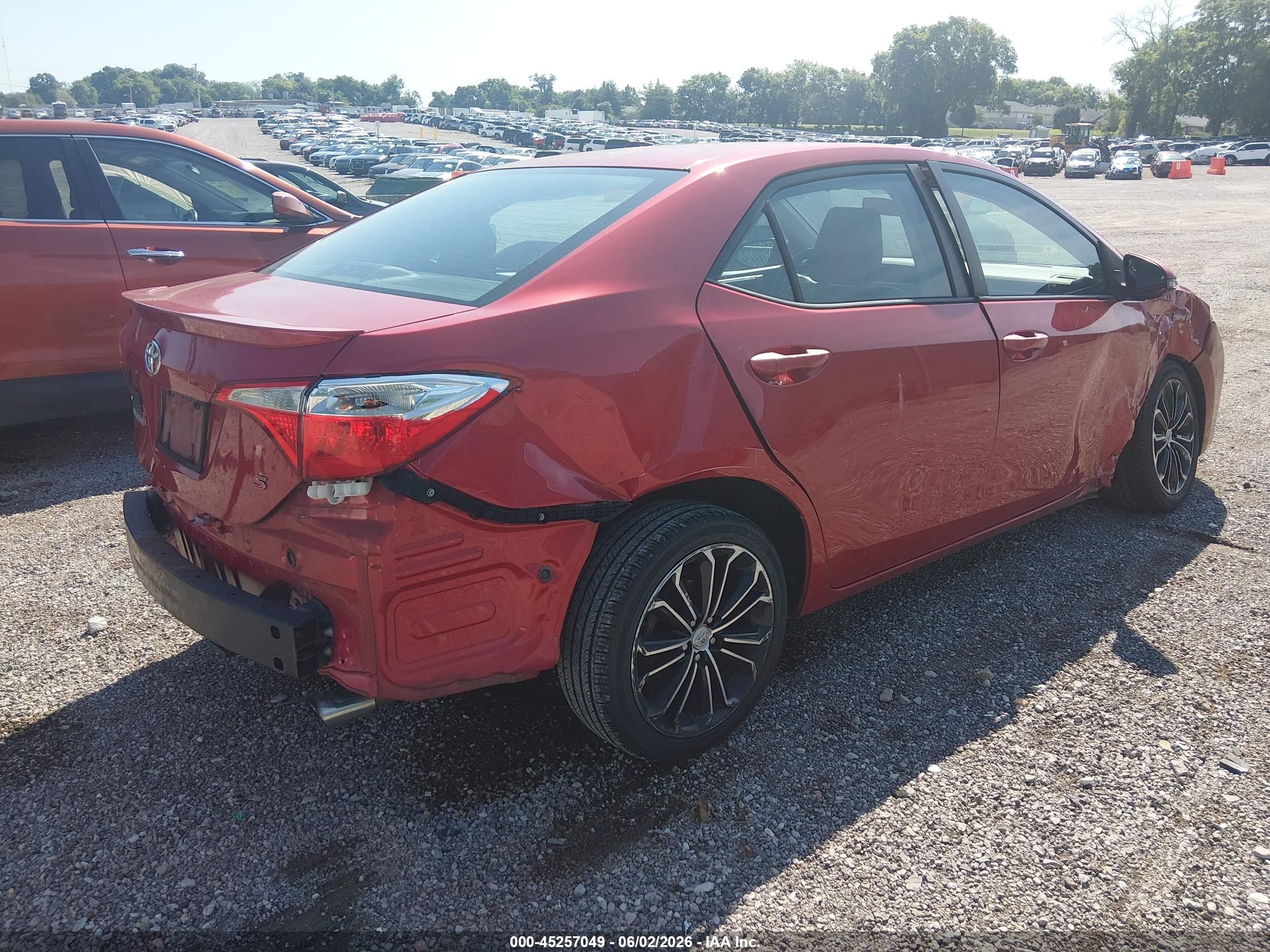 2014 Toyota Corolla S Plus Red vin: 2T1BURHE6EC170216