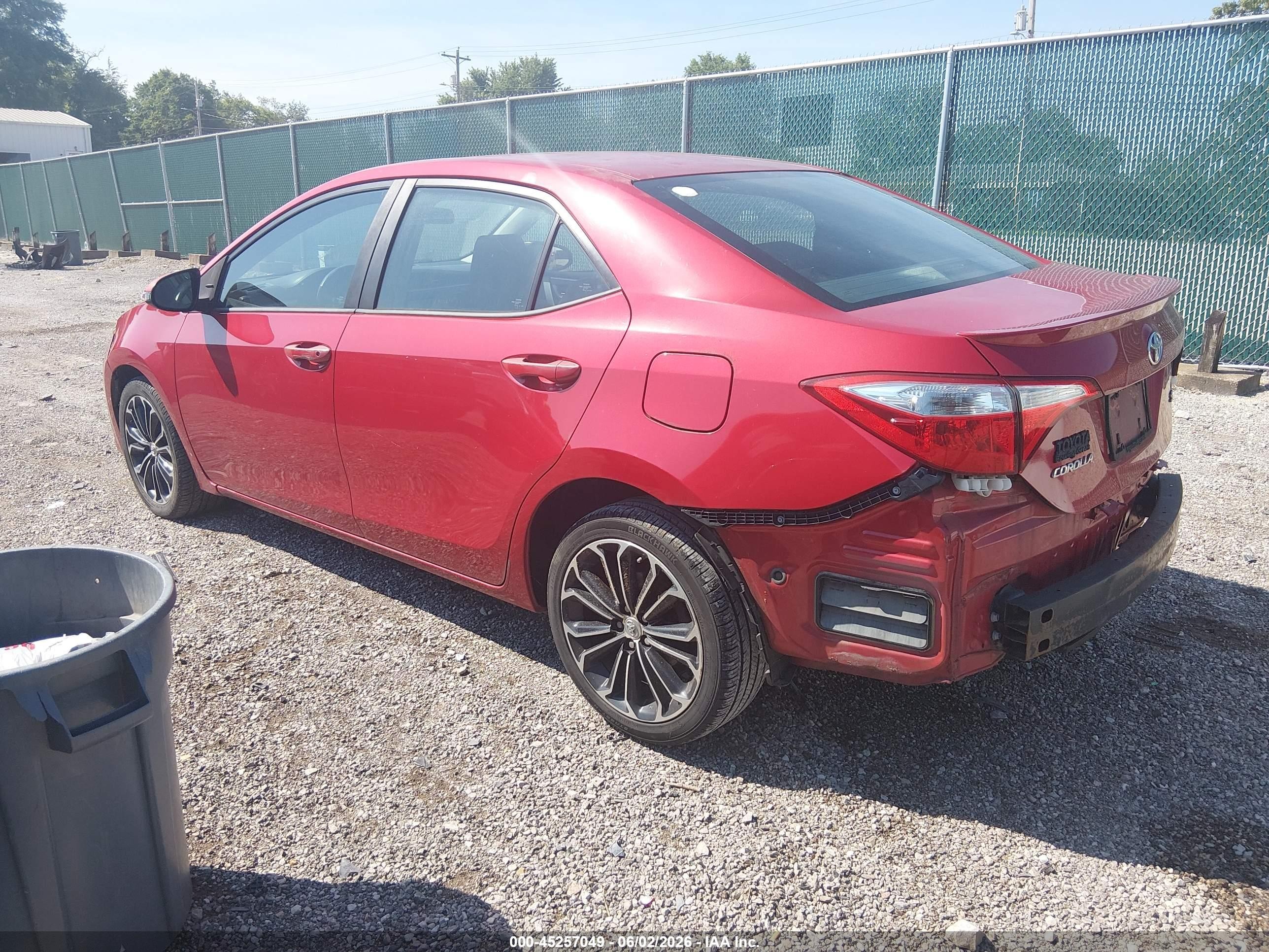 2014 Toyota Corolla S Plus Red vin: 2T1BURHE6EC170216