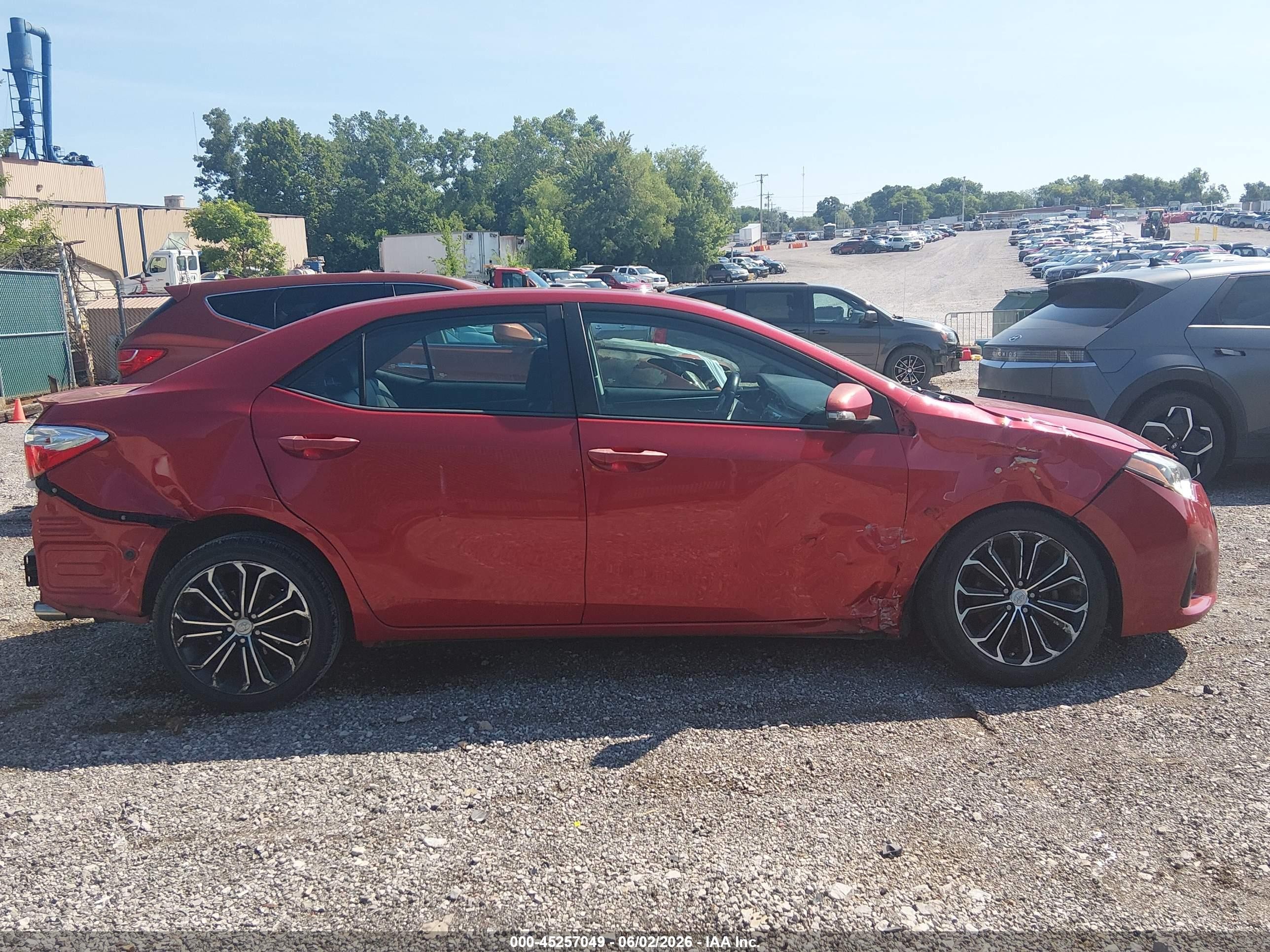 2014 Toyota Corolla S Plus Red vin: 2T1BURHE6EC170216
