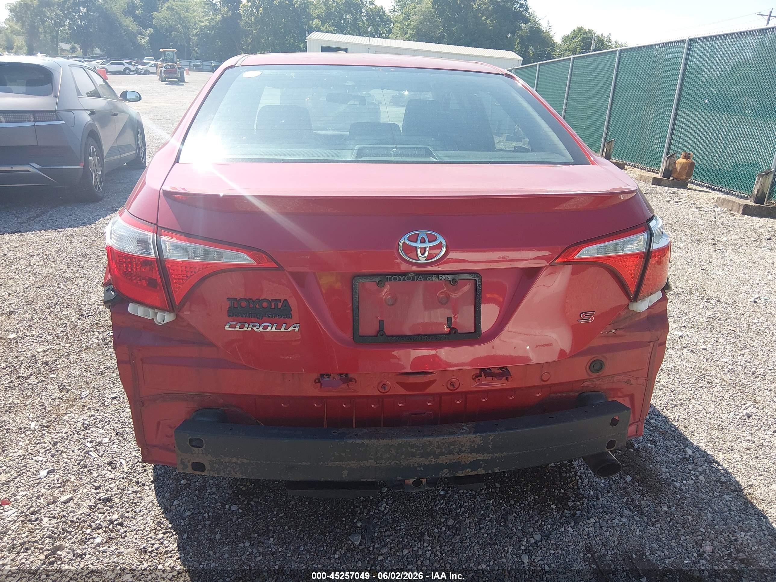 2014 Toyota Corolla S Plus Red vin: 2T1BURHE6EC170216