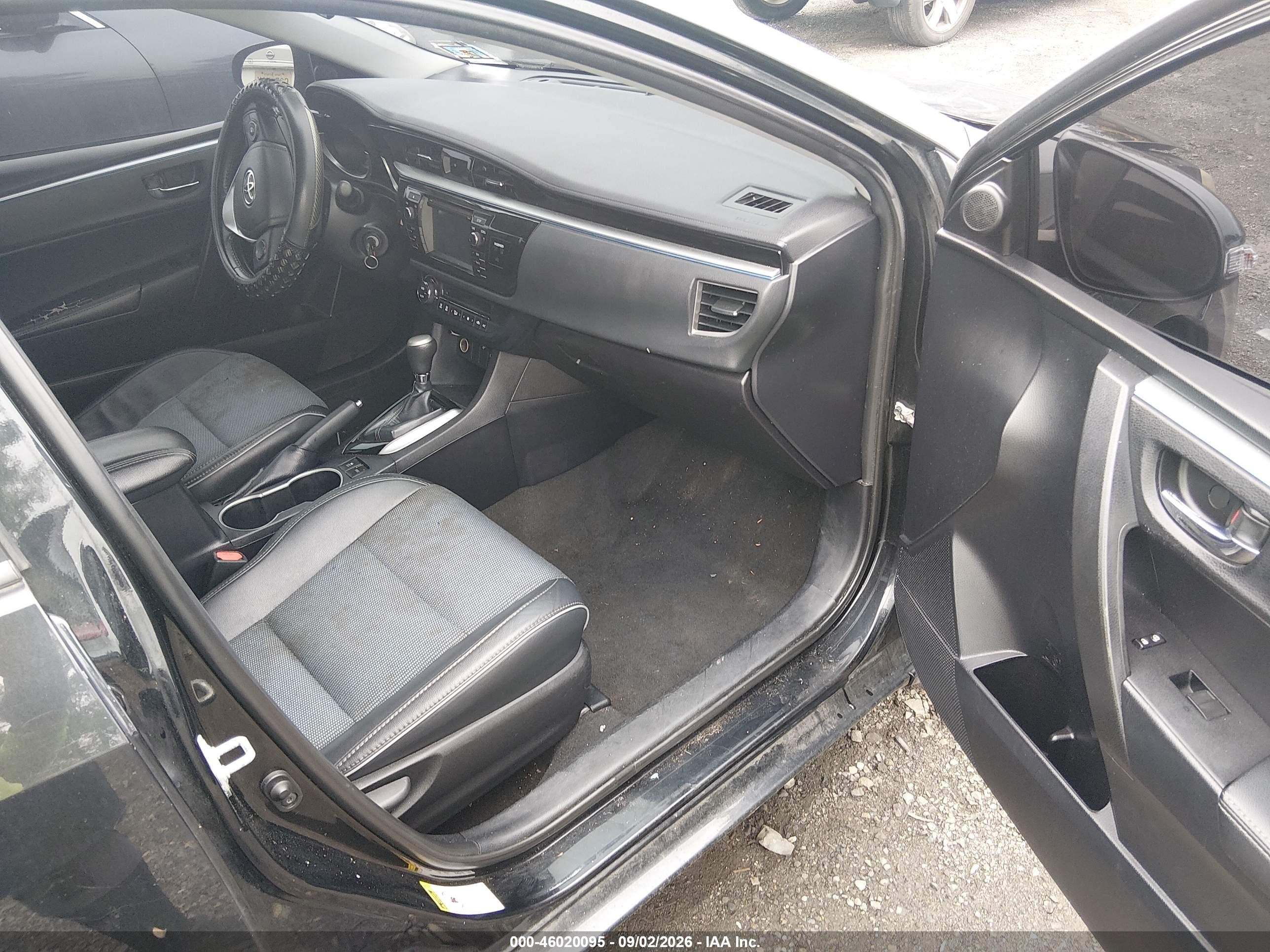2014 Toyota Corolla S Plus Black vin: 2T1BURHE6EC170233