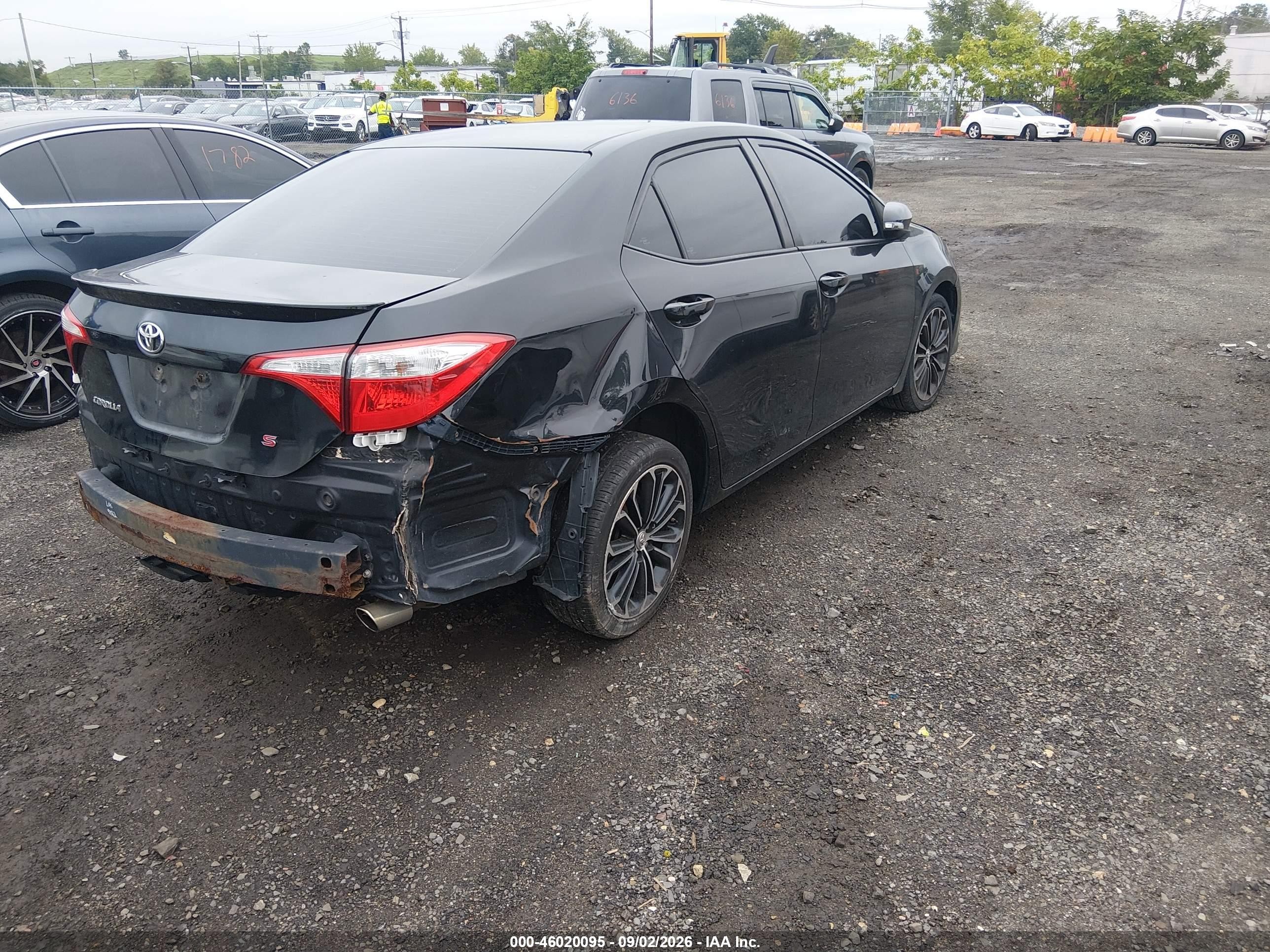 2014 Toyota Corolla S Plus Black vin: 2T1BURHE6EC170233