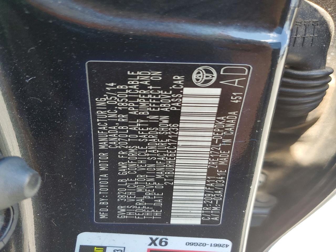 2014 Toyota Corolla L Black vin: 2T1BURHE6EC171236