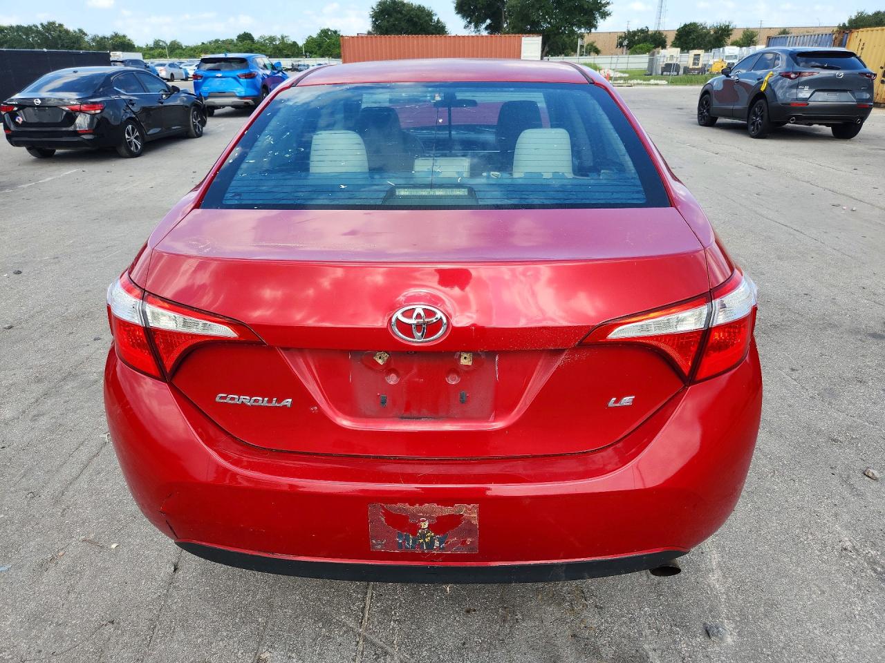 2014 Toyota Corolla Le Red vin: 2T1BURHE6EC173424