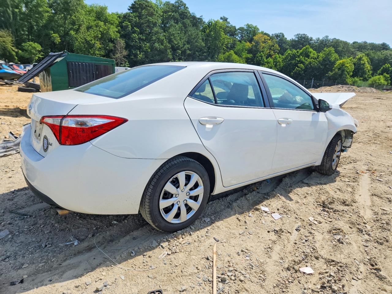 2014 Toyota Corolla Le White vin: 2T1BURHE6EC196623