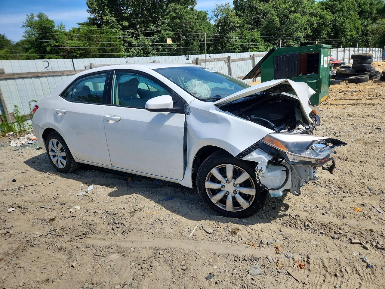 2014 Toyota Corolla Le White vin: 2T1BURHE6EC196623