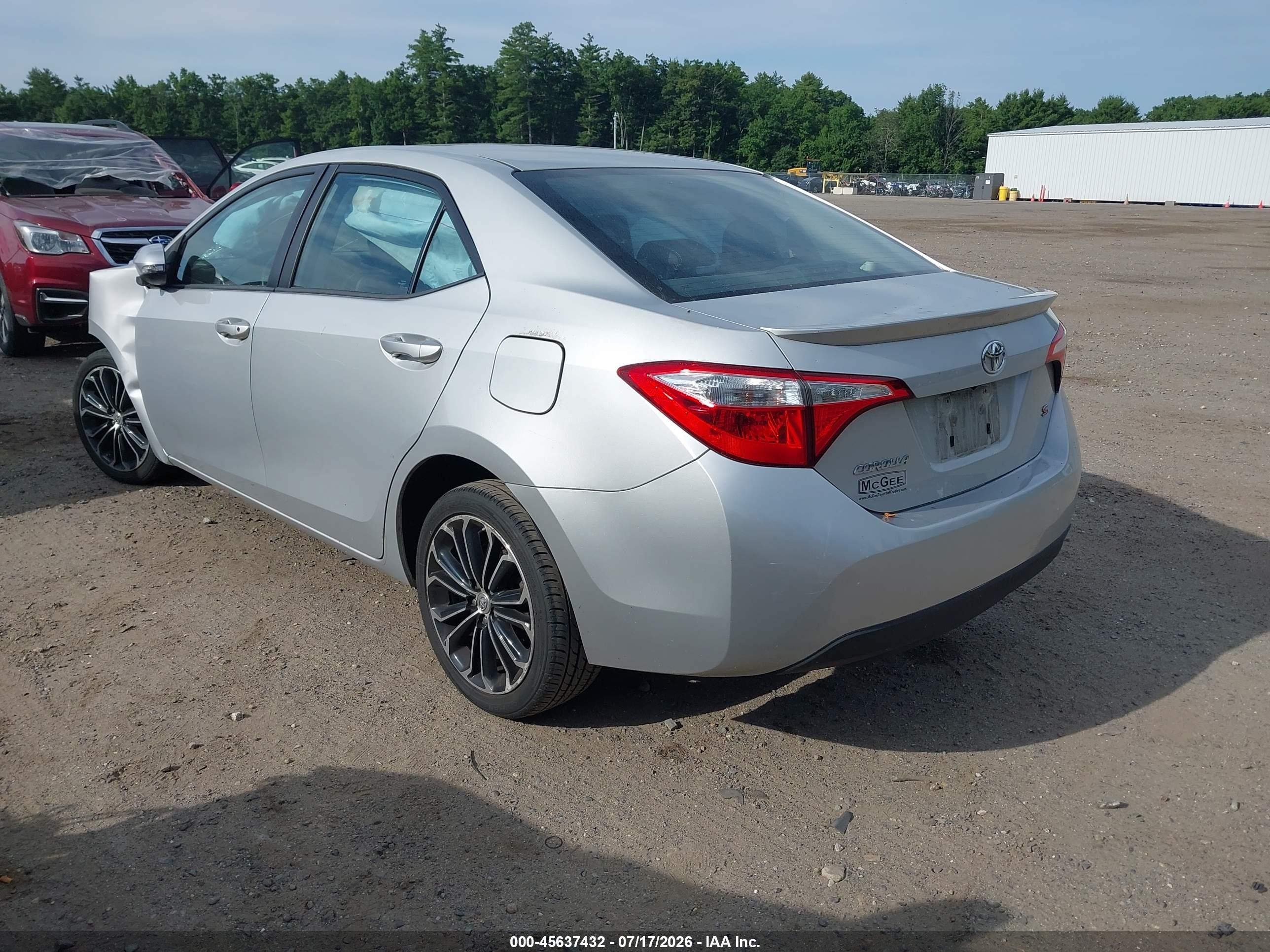 2014 Toyota Corolla S Plus Silver vin: 2T1BURHE6EC202551