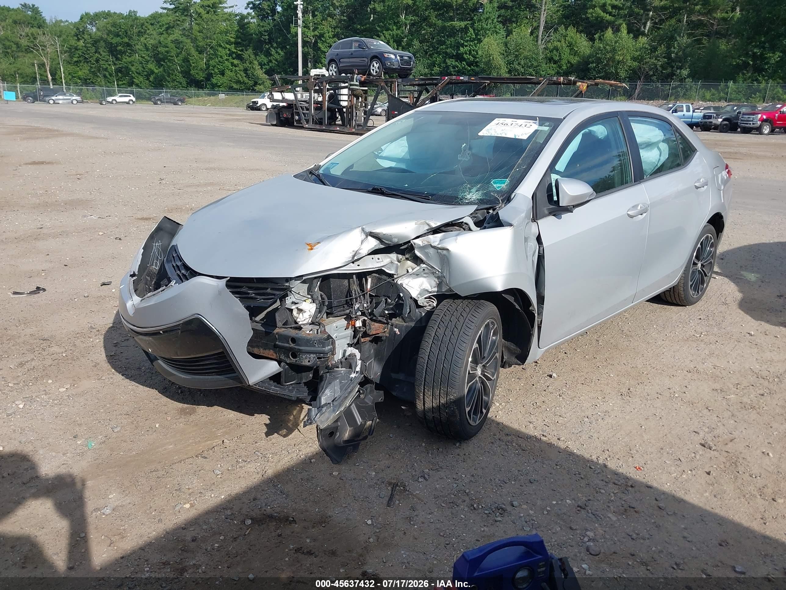 2014 Toyota Corolla S Plus Silver vin: 2T1BURHE6EC202551