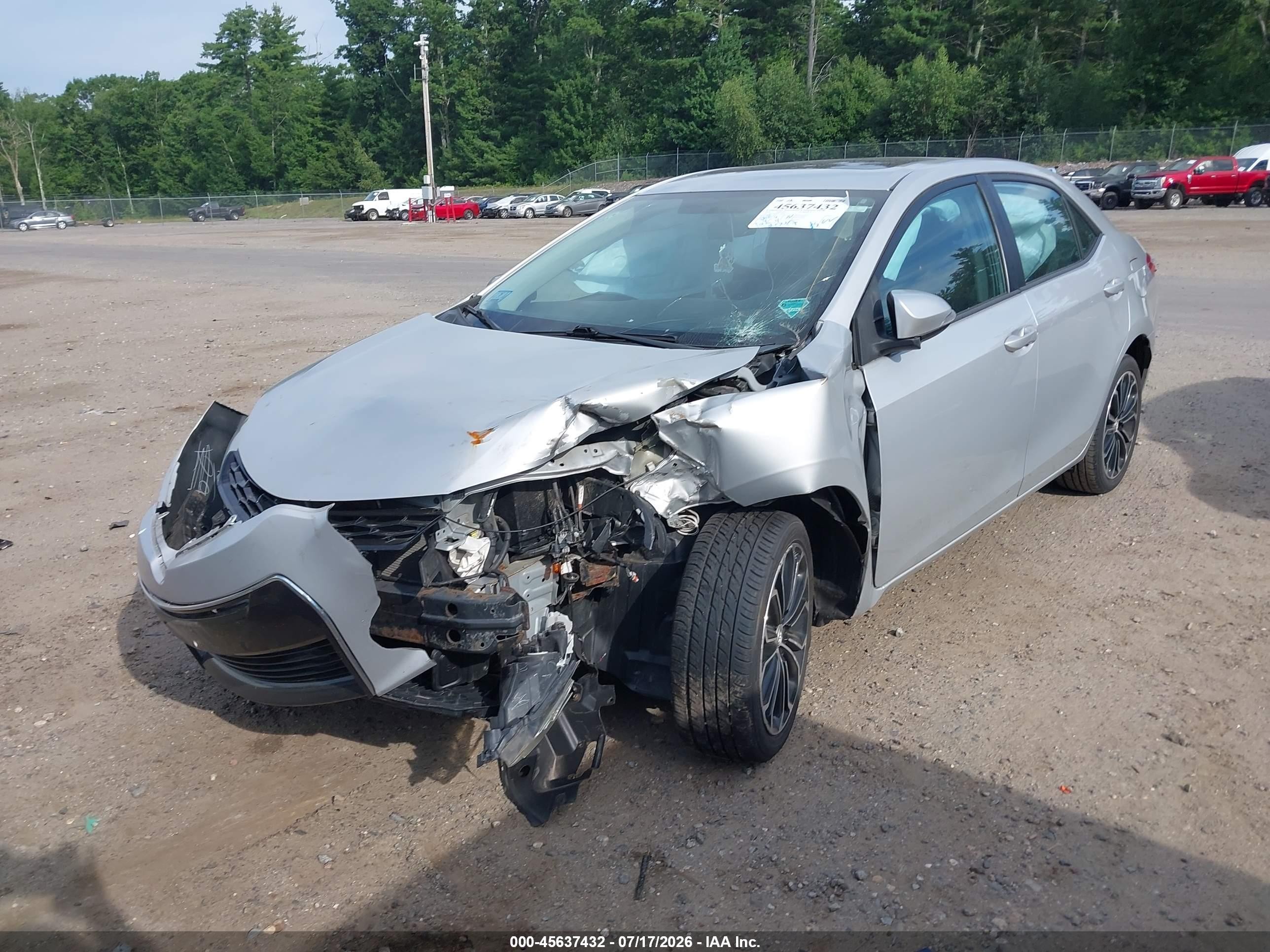 2014 Toyota Corolla S Plus Silver vin: 2T1BURHE6EC202551
