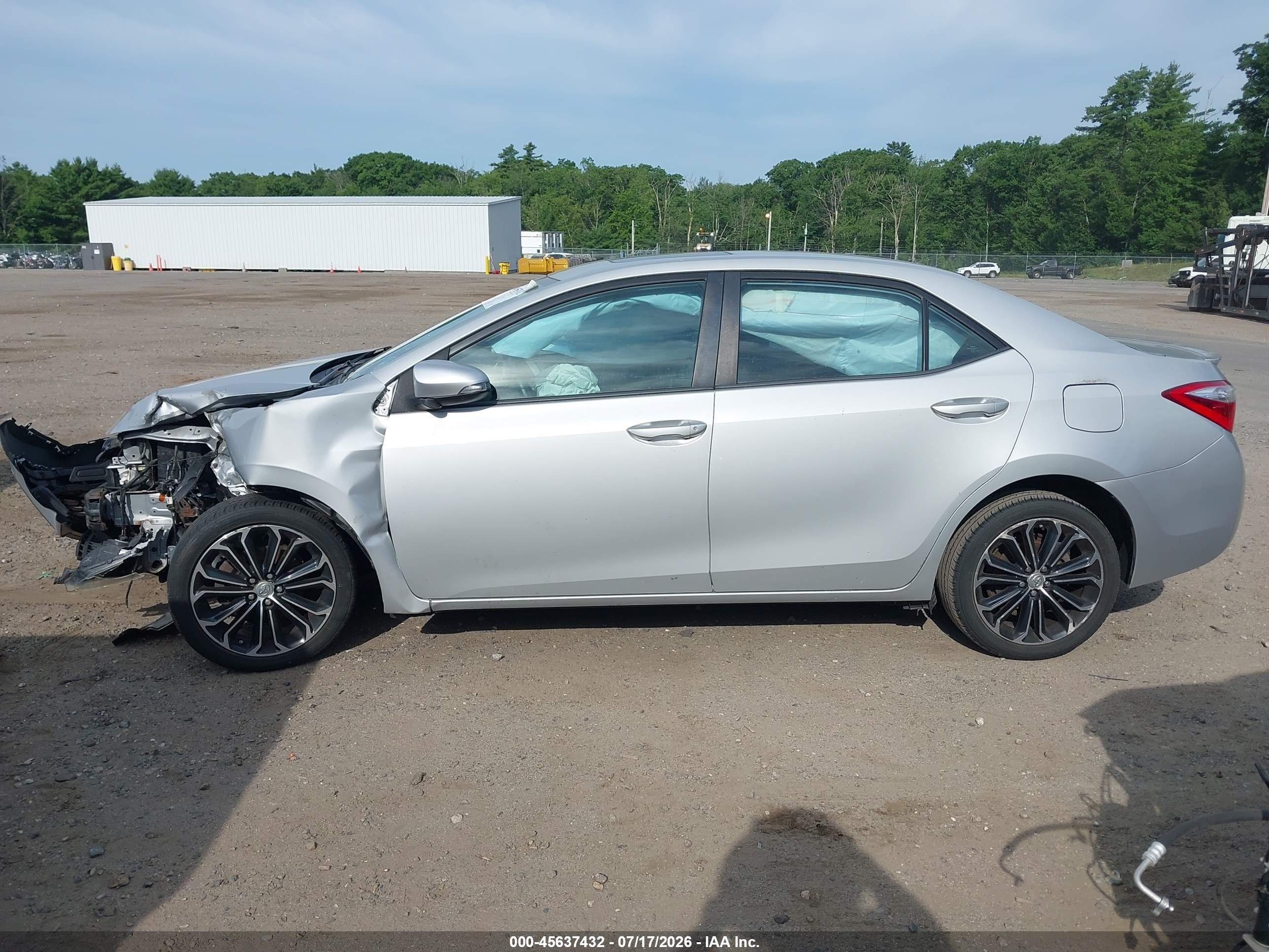 2014 Toyota Corolla S Plus Silver vin: 2T1BURHE6EC202551