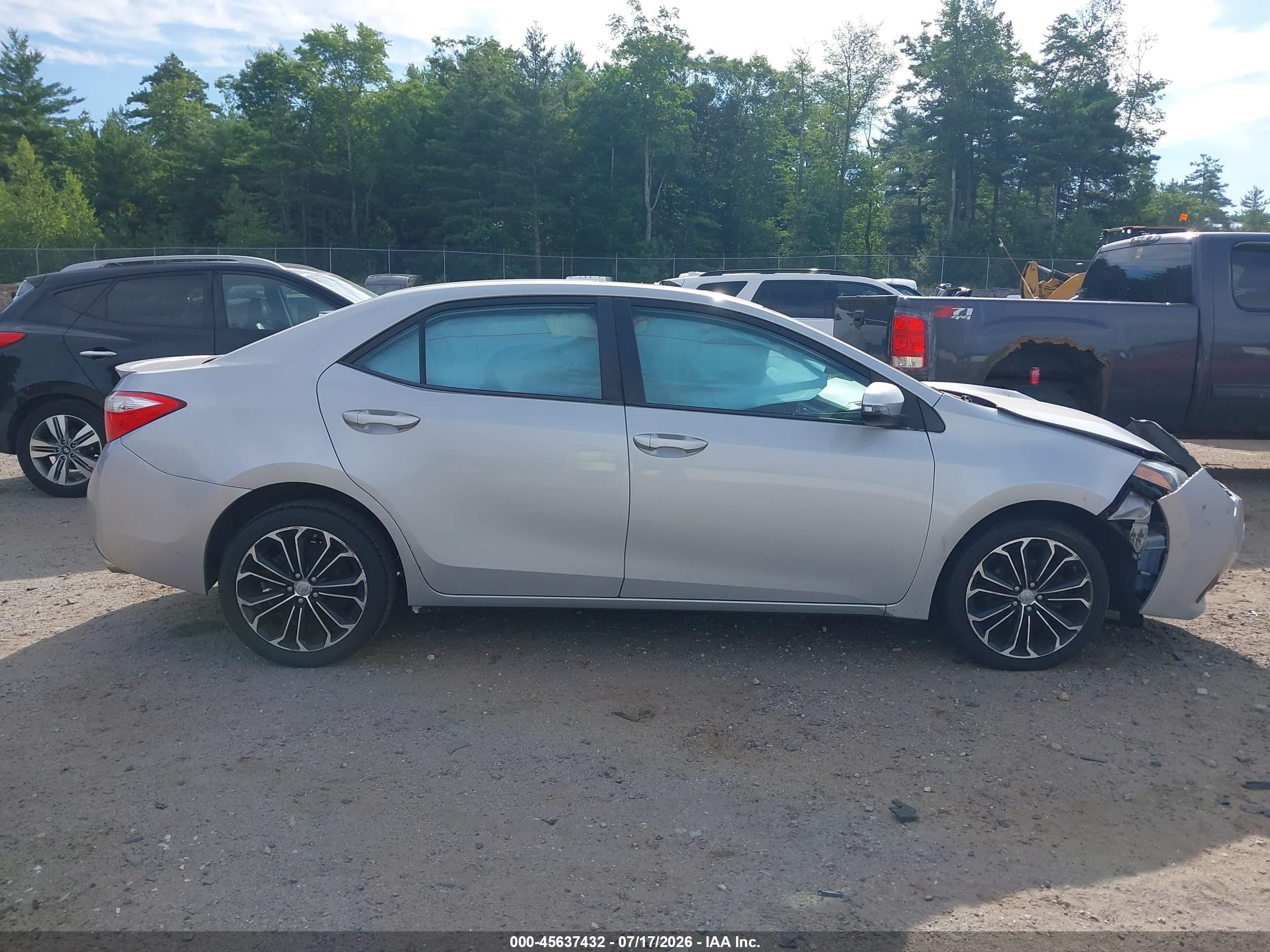 2014 Toyota Corolla S Plus Silver vin: 2T1BURHE6EC202551