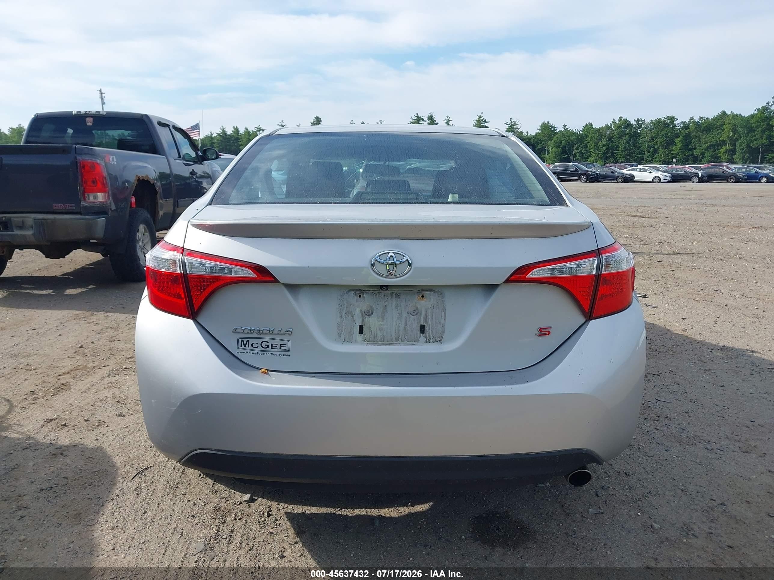 2014 Toyota Corolla S Plus Silver vin: 2T1BURHE6EC202551