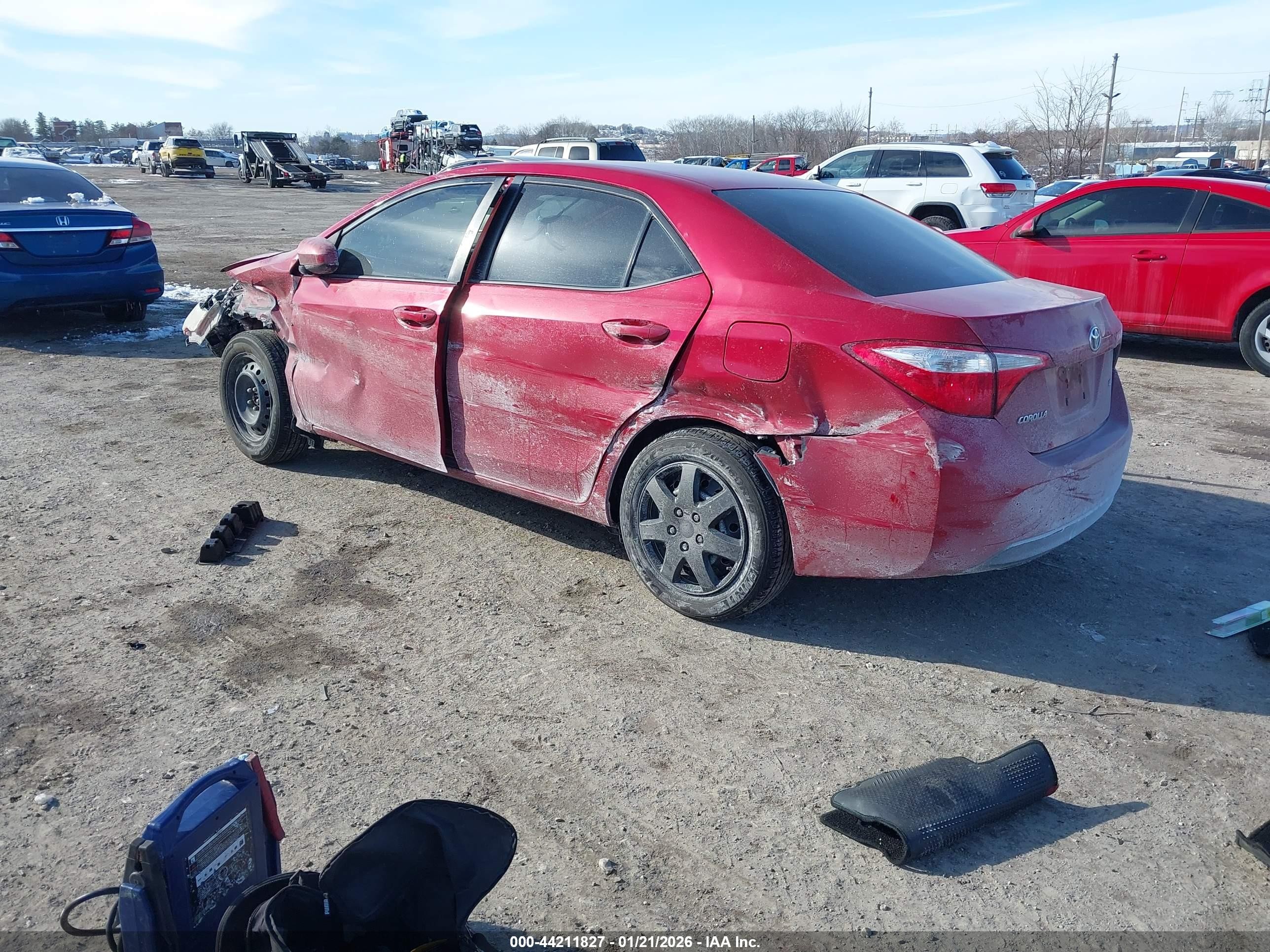 2014 Toyota Corolla Le Red vin: 2T1BURHE6EC211010