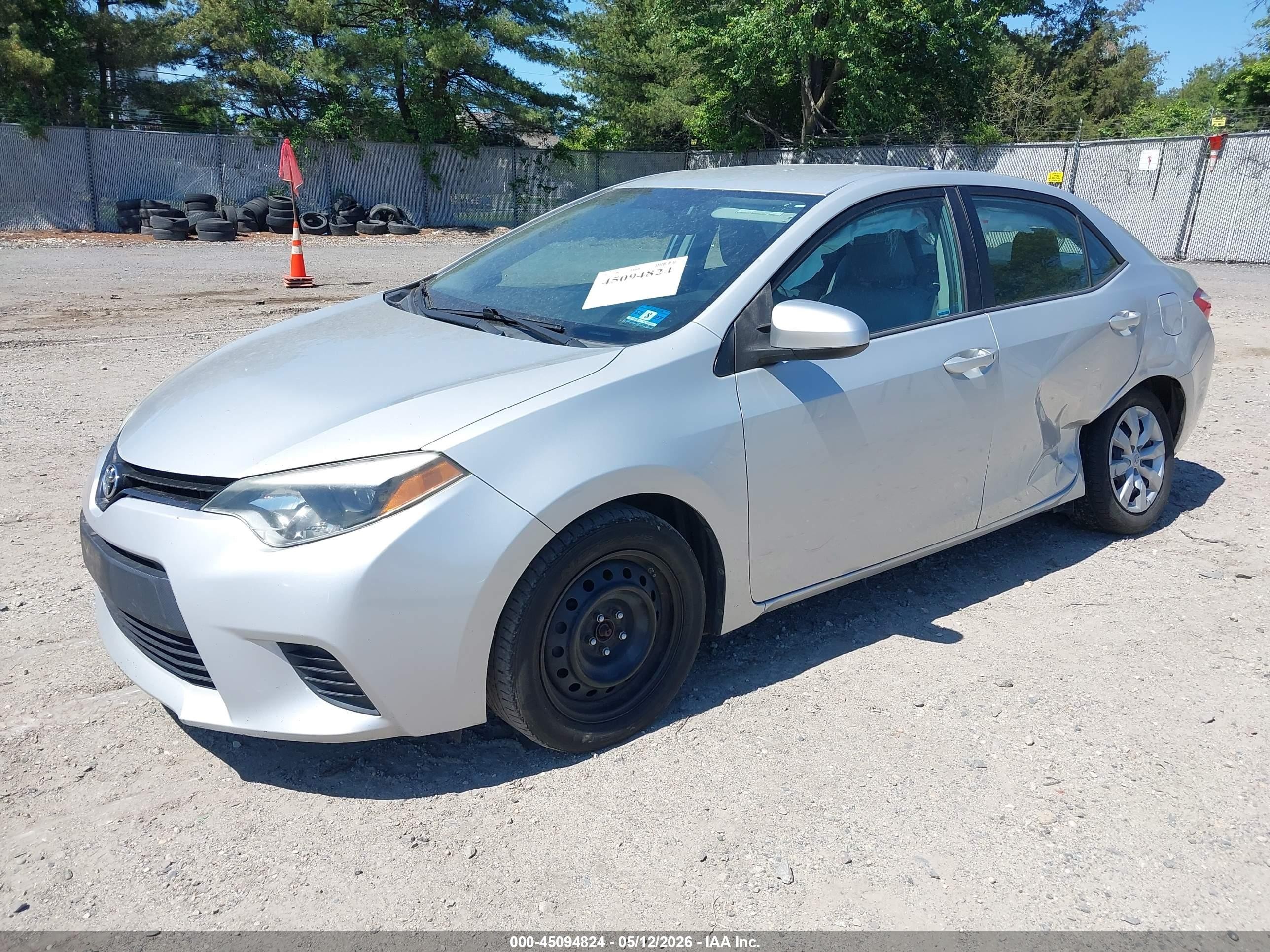 2014 Toyota Corolla Le Silver vin: 2T1BURHE6EC212335