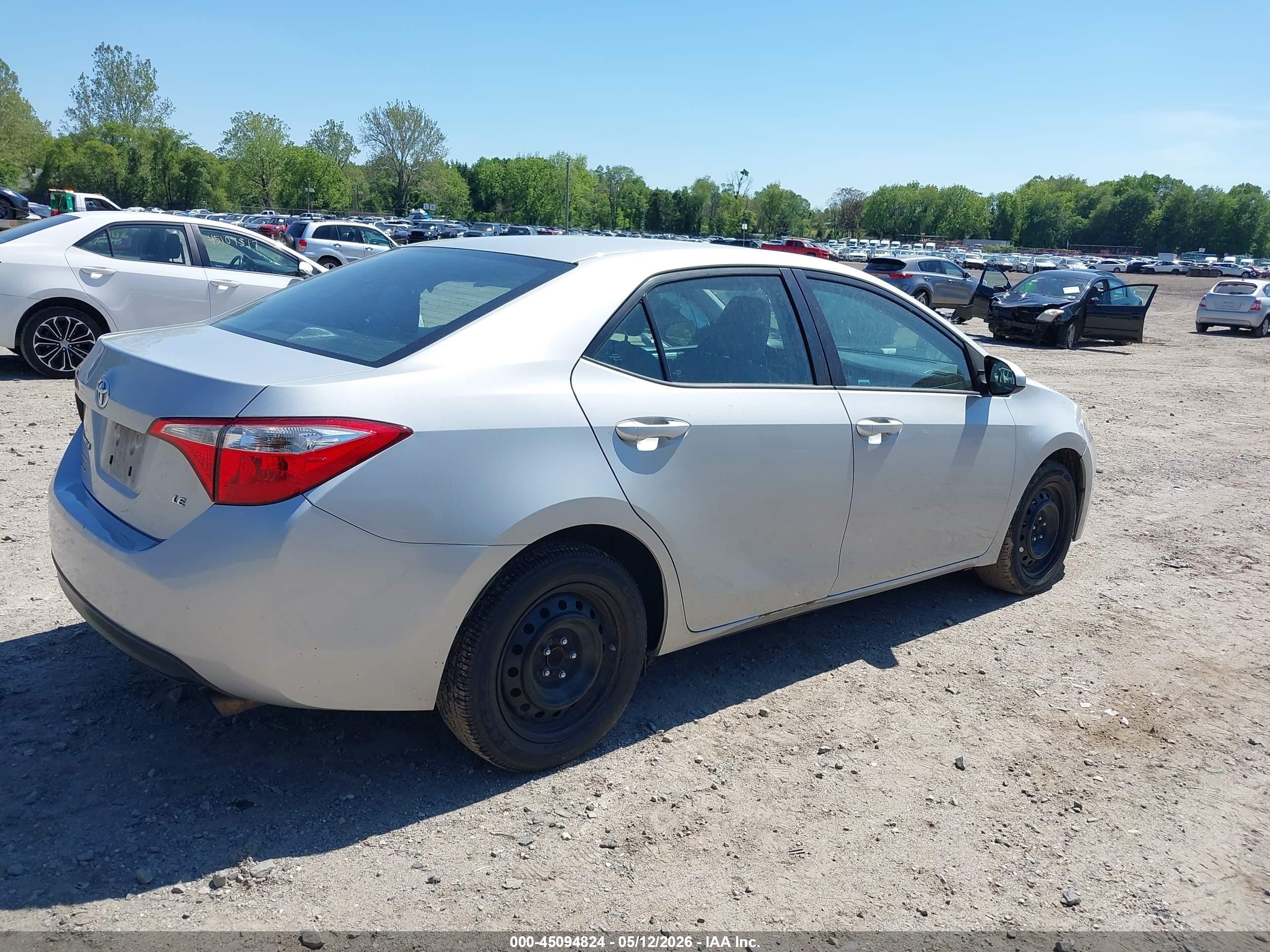 2014 Toyota Corolla Le Silver vin: 2T1BURHE6EC212335