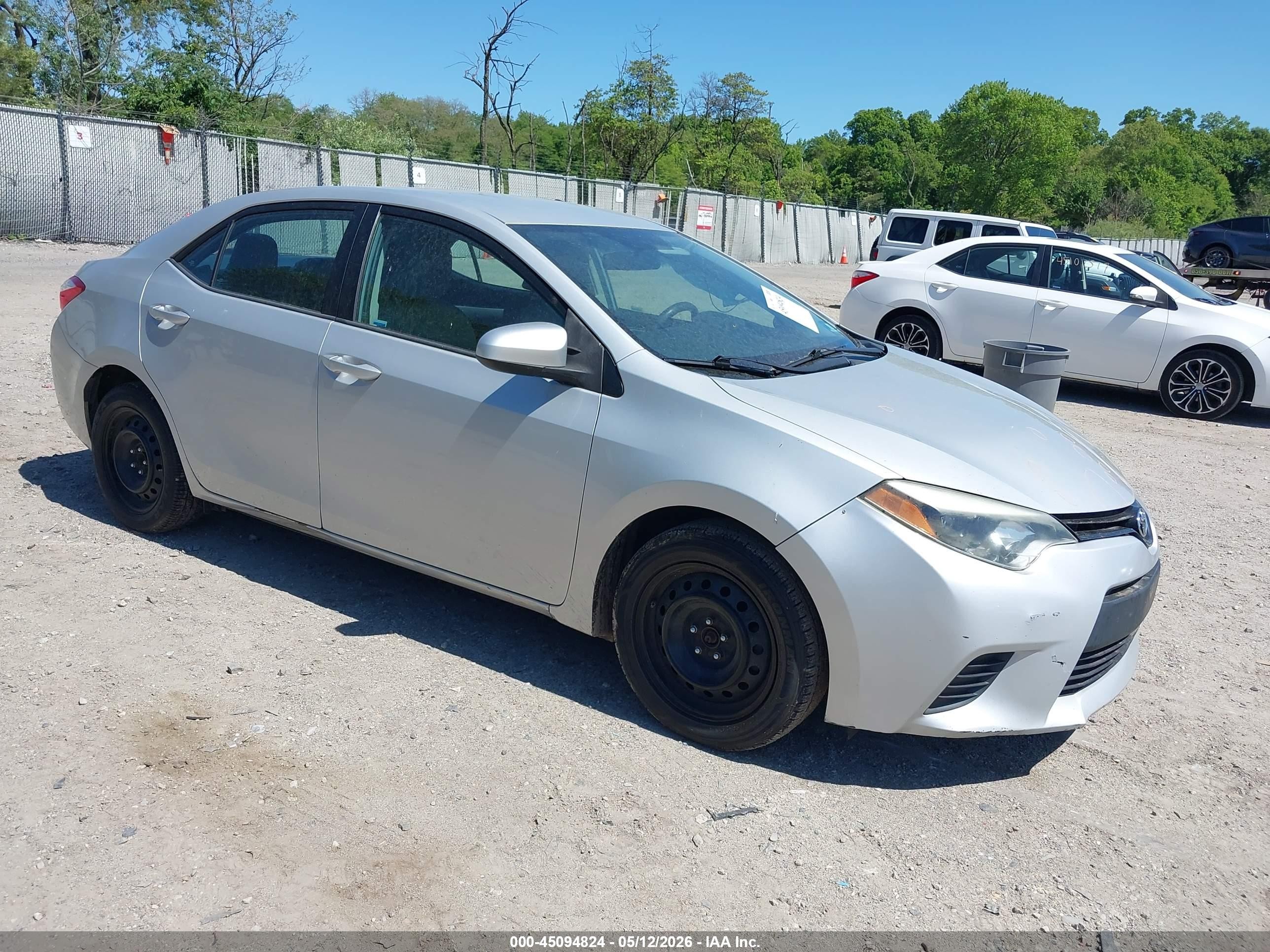 2014 Toyota Corolla Le Silver vin: 2T1BURHE6EC212335