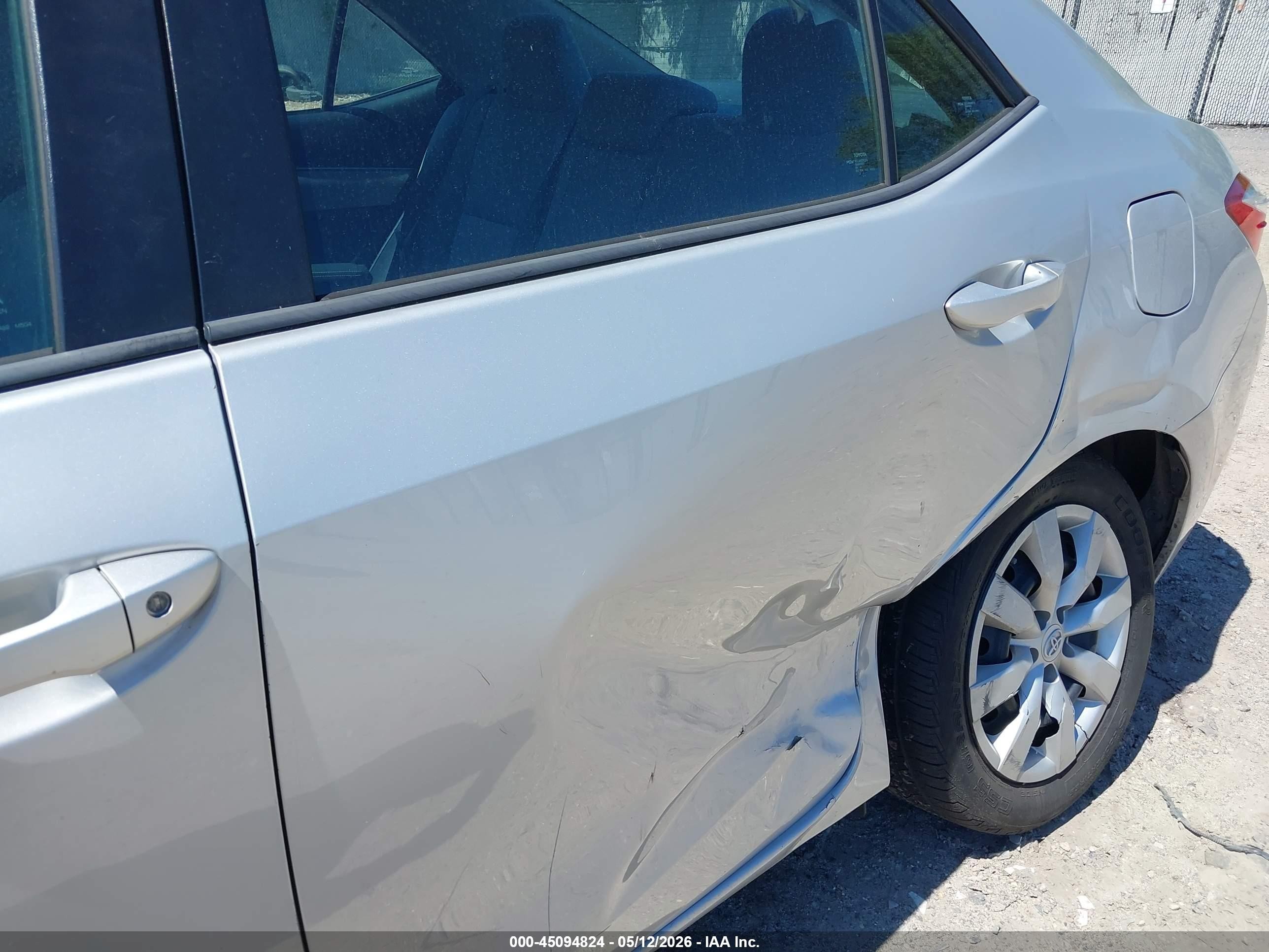 2014 Toyota Corolla Le Silver vin: 2T1BURHE6EC212335