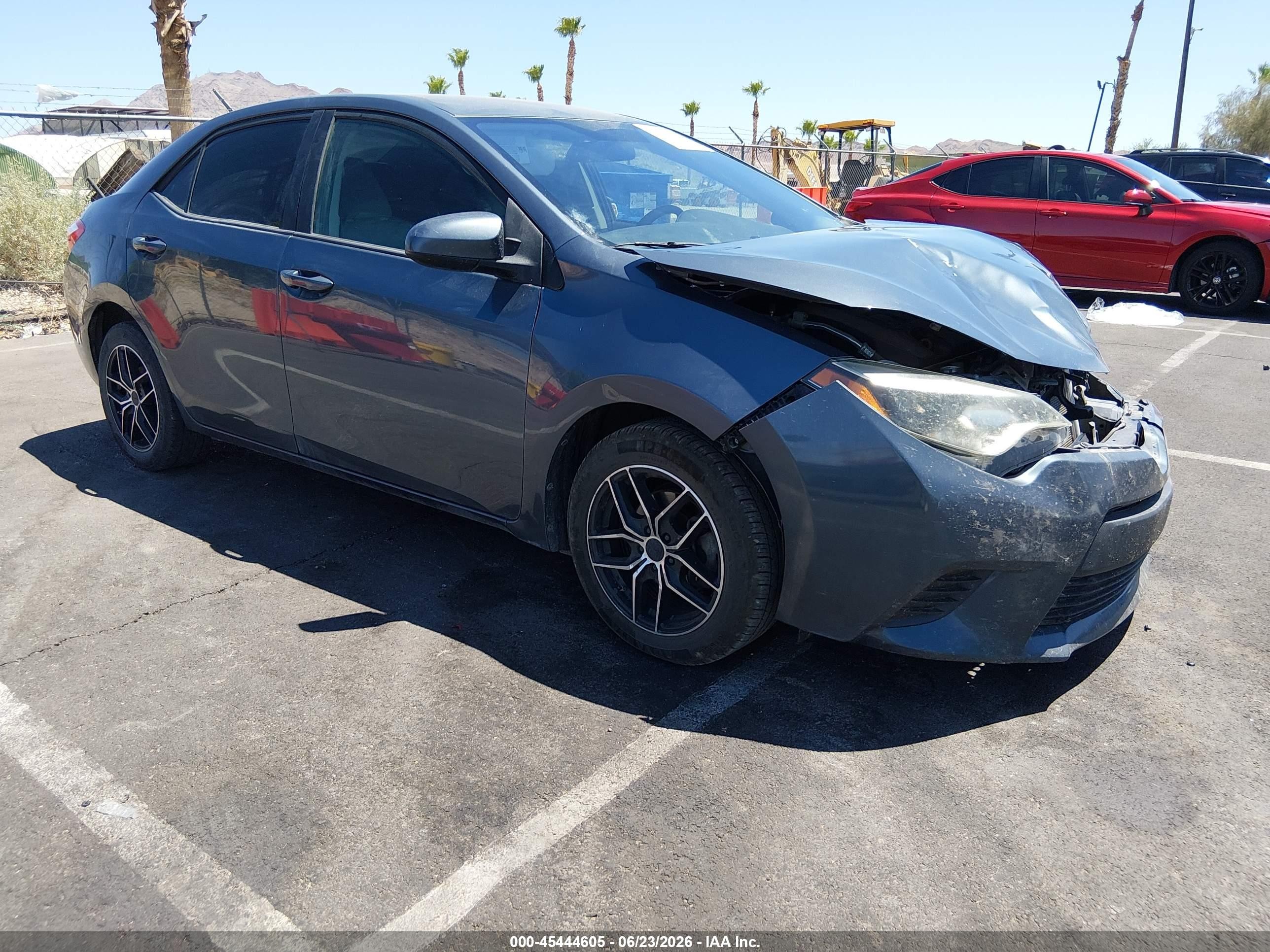 2014 Toyota Corolla Le Gray vin: 2T1BURHE6EC214148