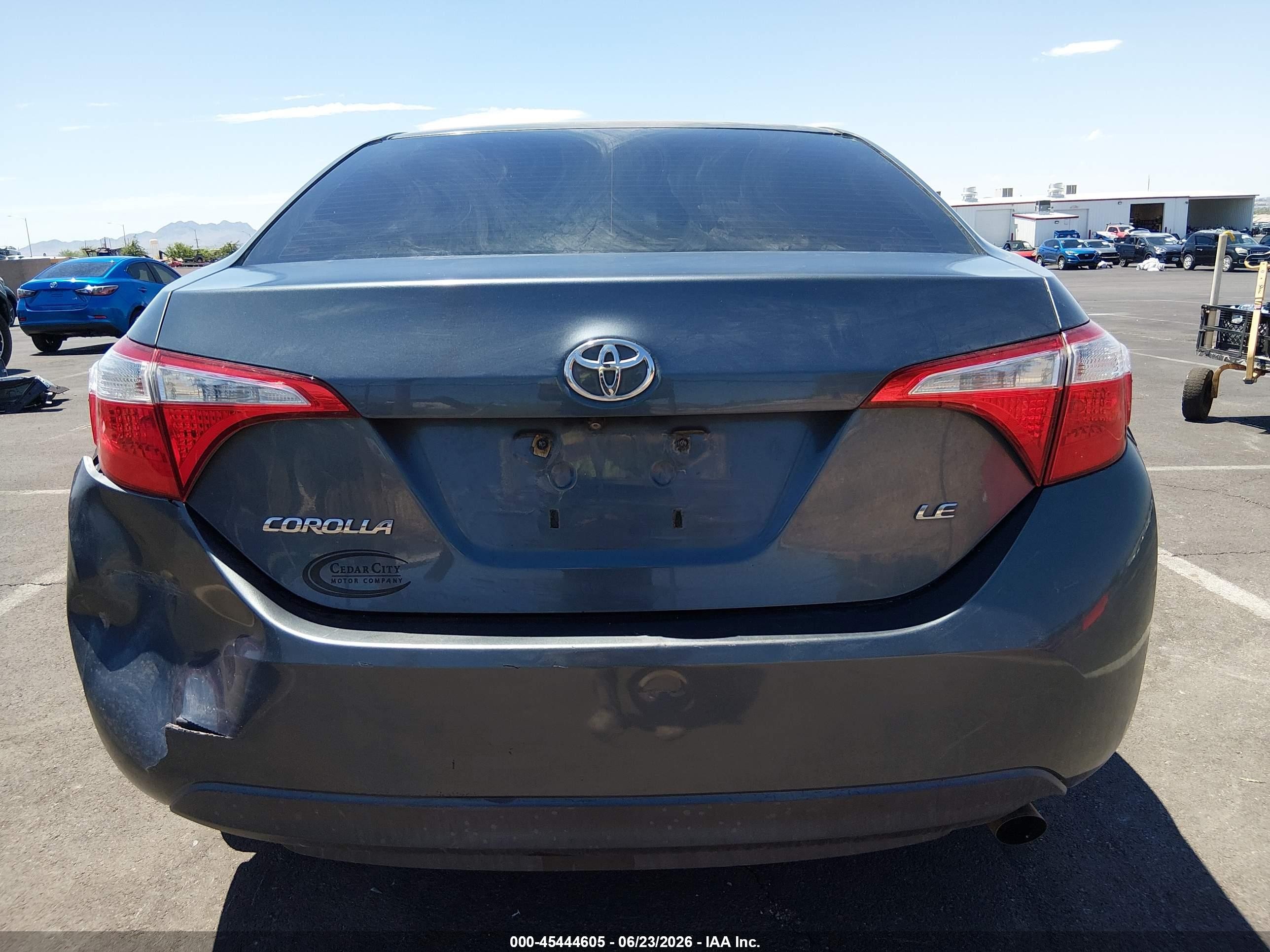 2014 Toyota Corolla Le Gray vin: 2T1BURHE6EC214148