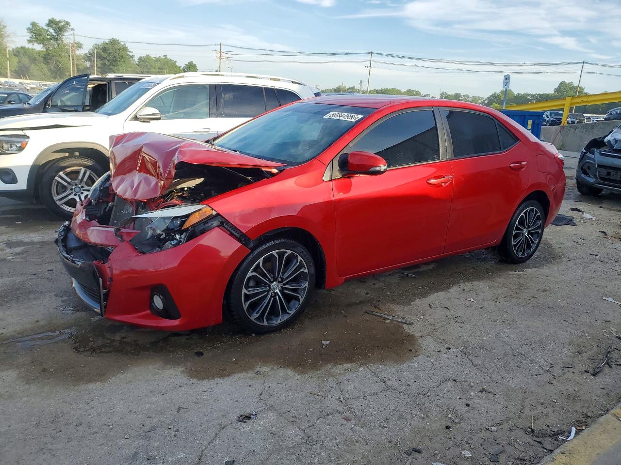 2014 Toyota Corolla S Plus Red vin: 2T1BURHE6EC225943