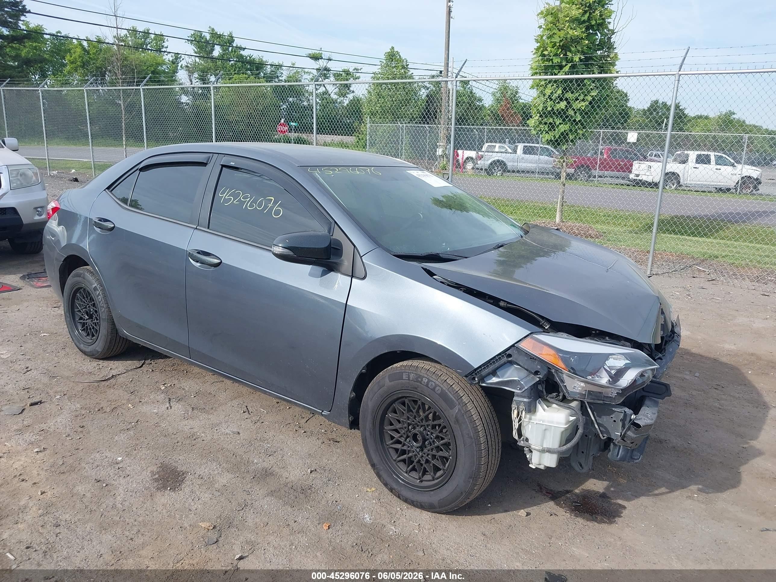 2015 Toyota Corolla L Blue vin: 2T1BURHE6FC236491