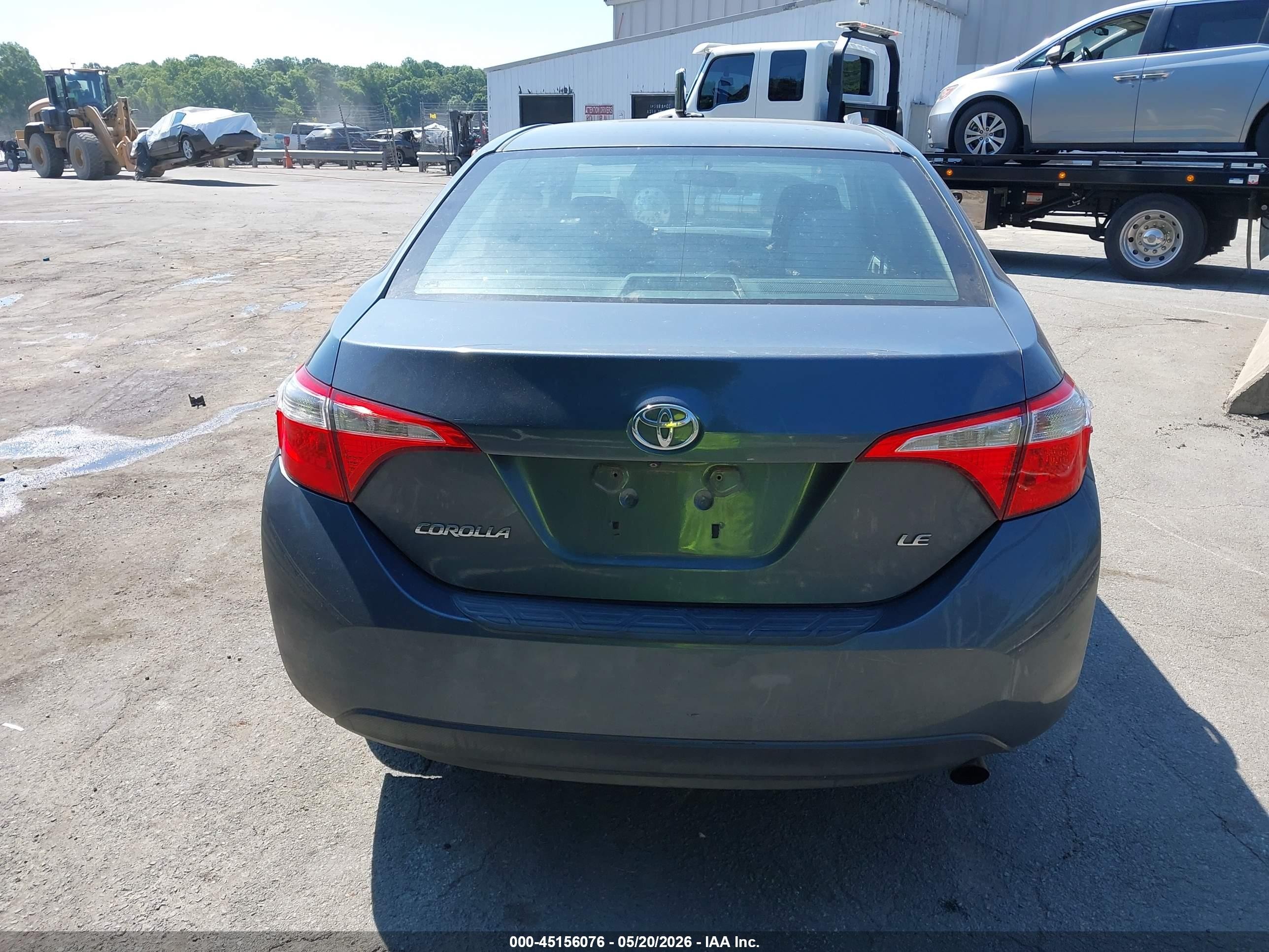 2015 Toyota Corolla Le Серый vin: 2T1BURHE6FC251573