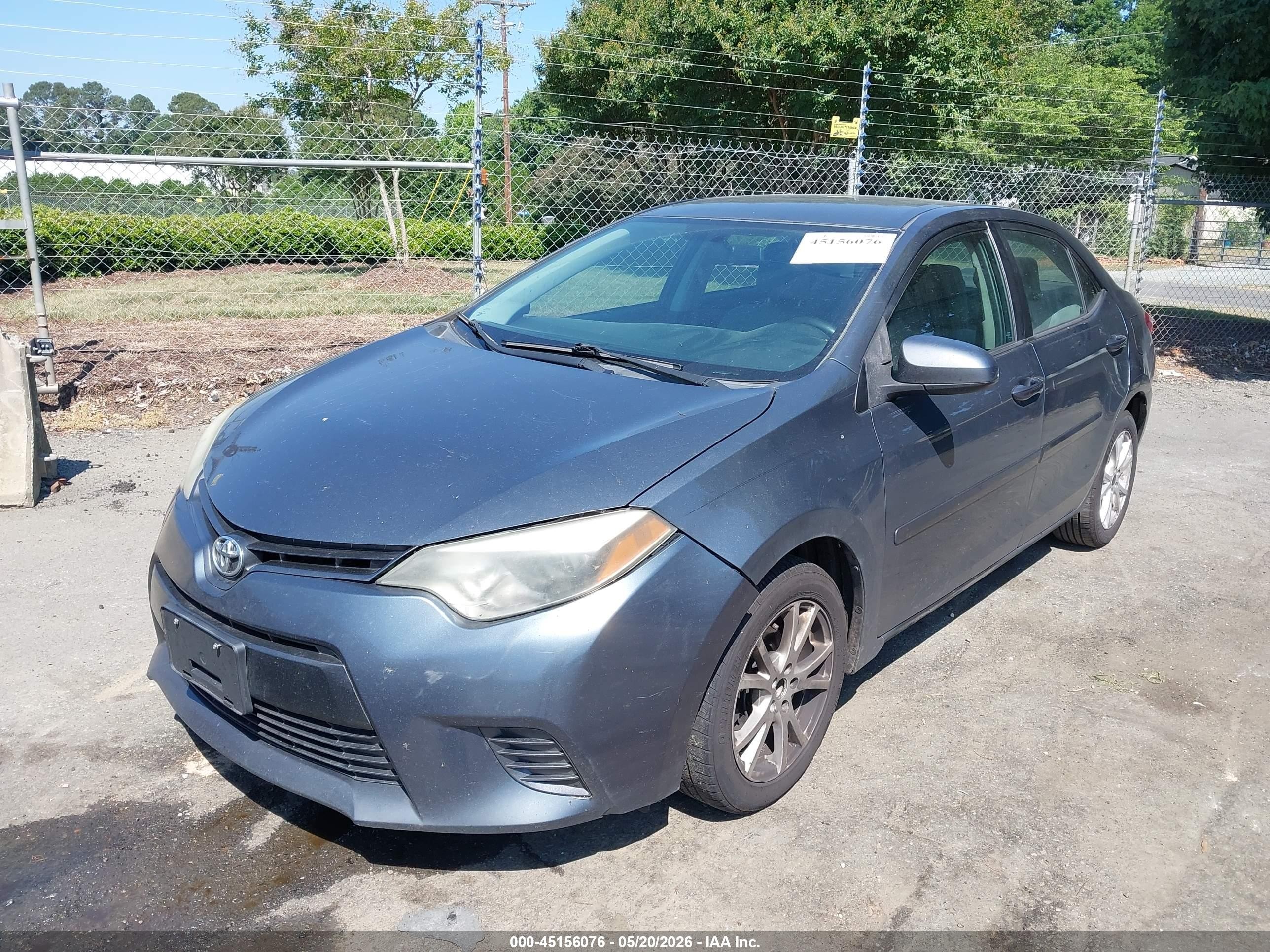 2015 Toyota Corolla Le Серый vin: 2T1BURHE6FC251573
