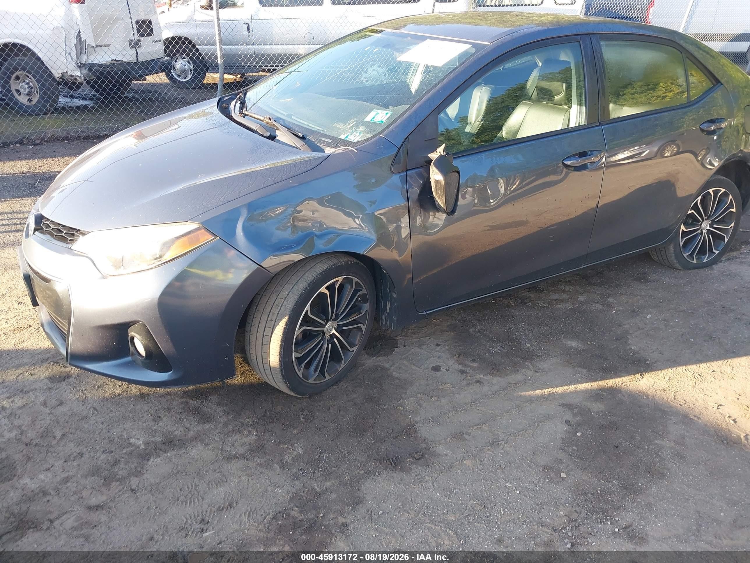 2015 Toyota Corolla S Plus Gray vin: 2T1BURHE6FC256370