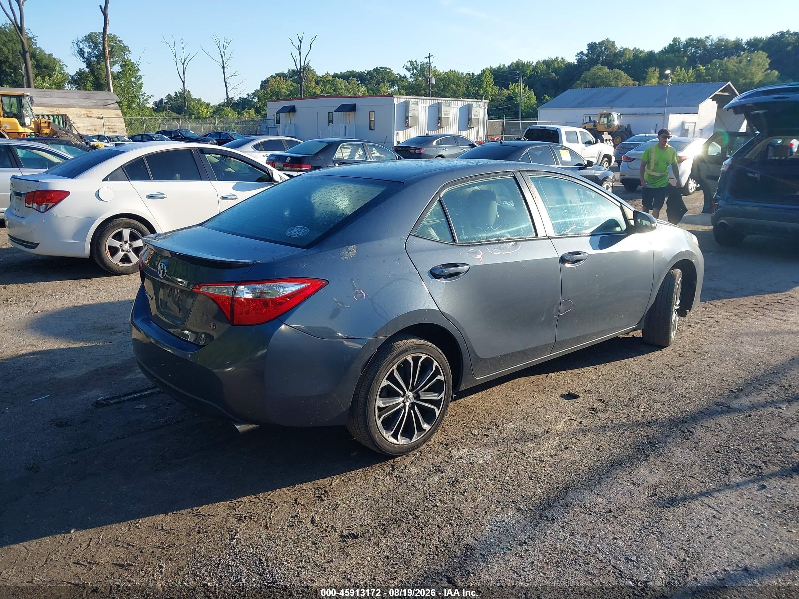 2015 Toyota Corolla S Plus Gray vin: 2T1BURHE6FC256370