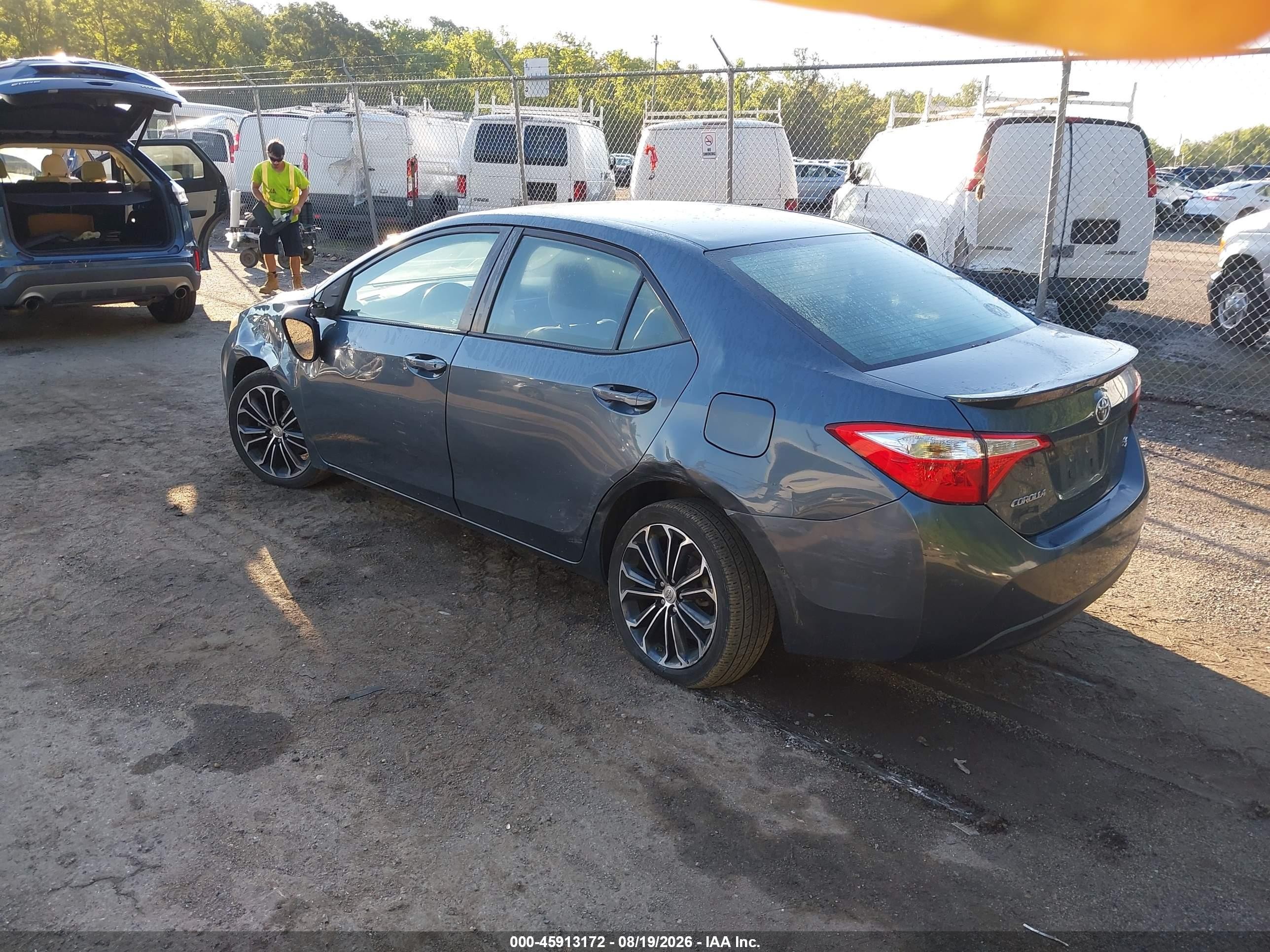2015 Toyota Corolla S Plus Gray vin: 2T1BURHE6FC256370