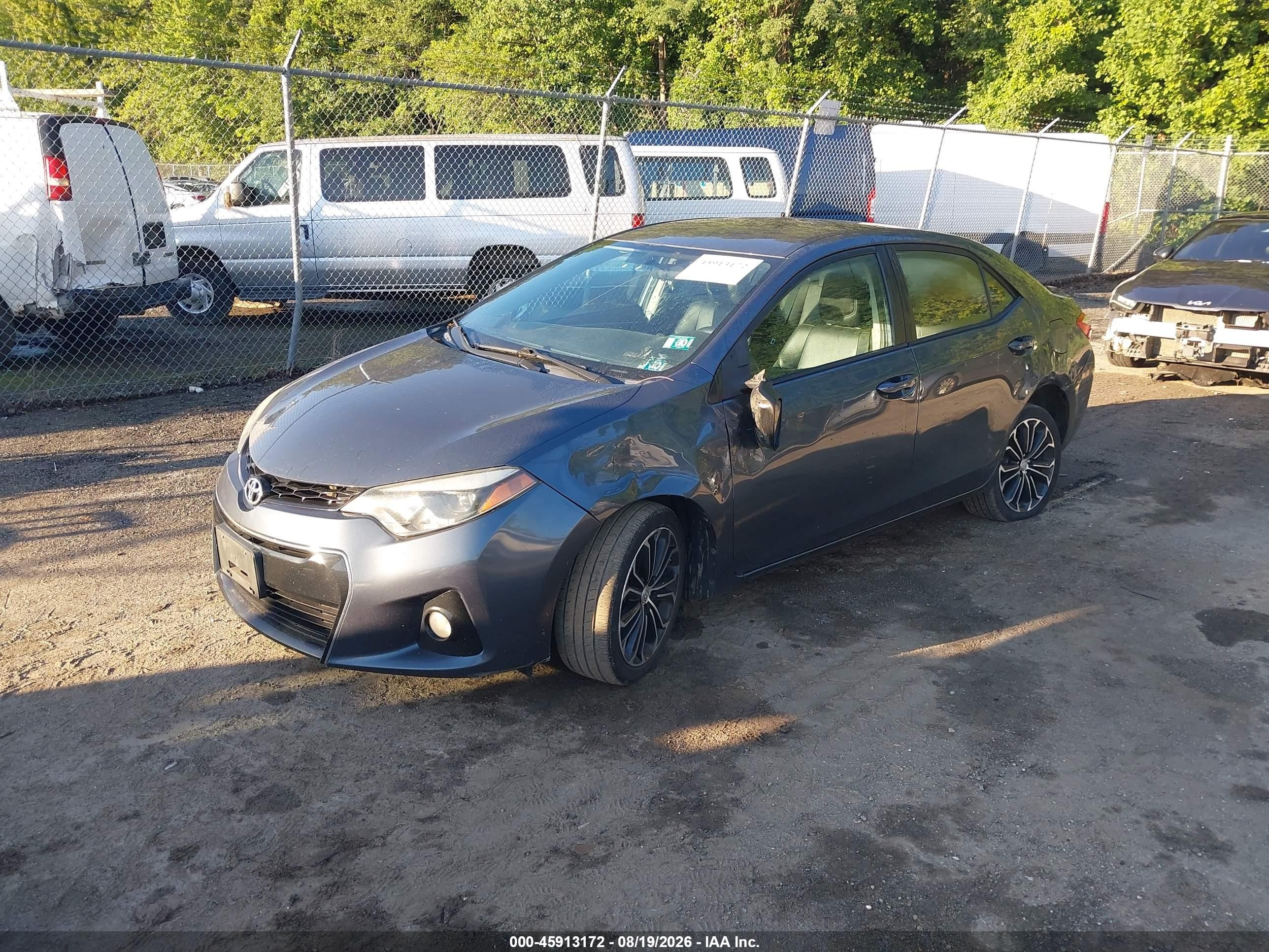 2015 Toyota Corolla S Plus Gray vin: 2T1BURHE6FC256370