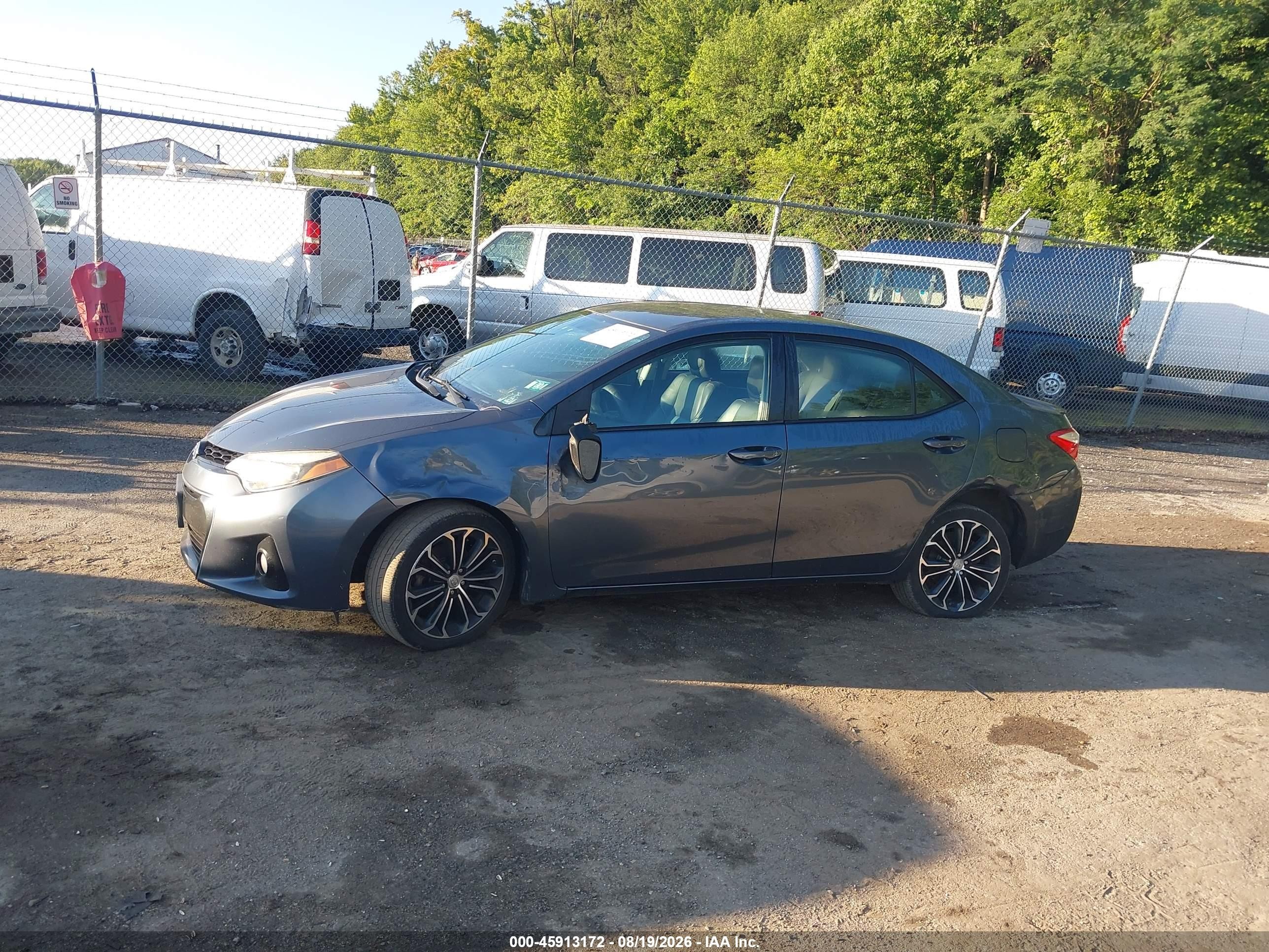 2015 Toyota Corolla S Plus Gray vin: 2T1BURHE6FC256370
