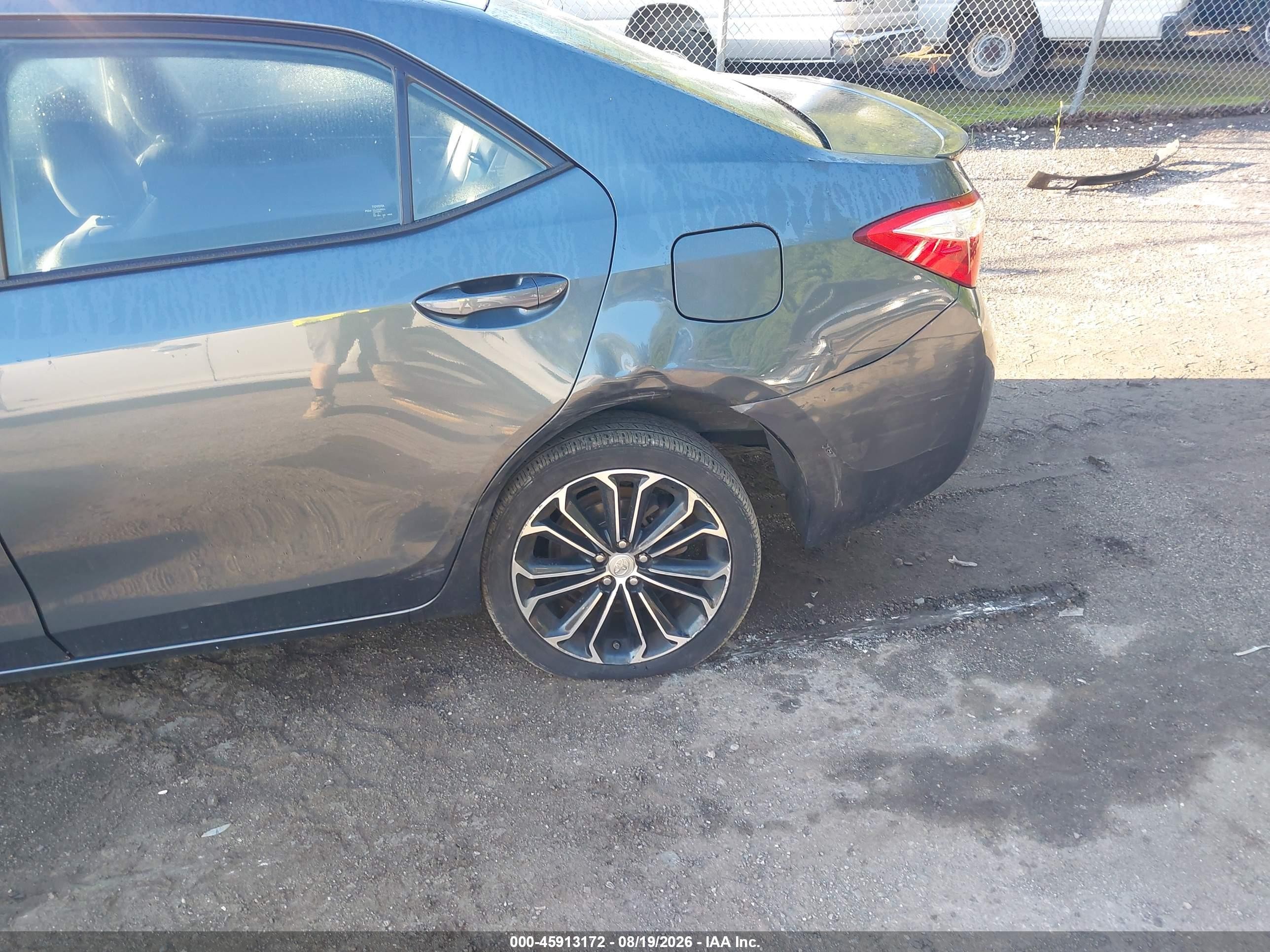 2015 Toyota Corolla S Plus Gray vin: 2T1BURHE6FC256370