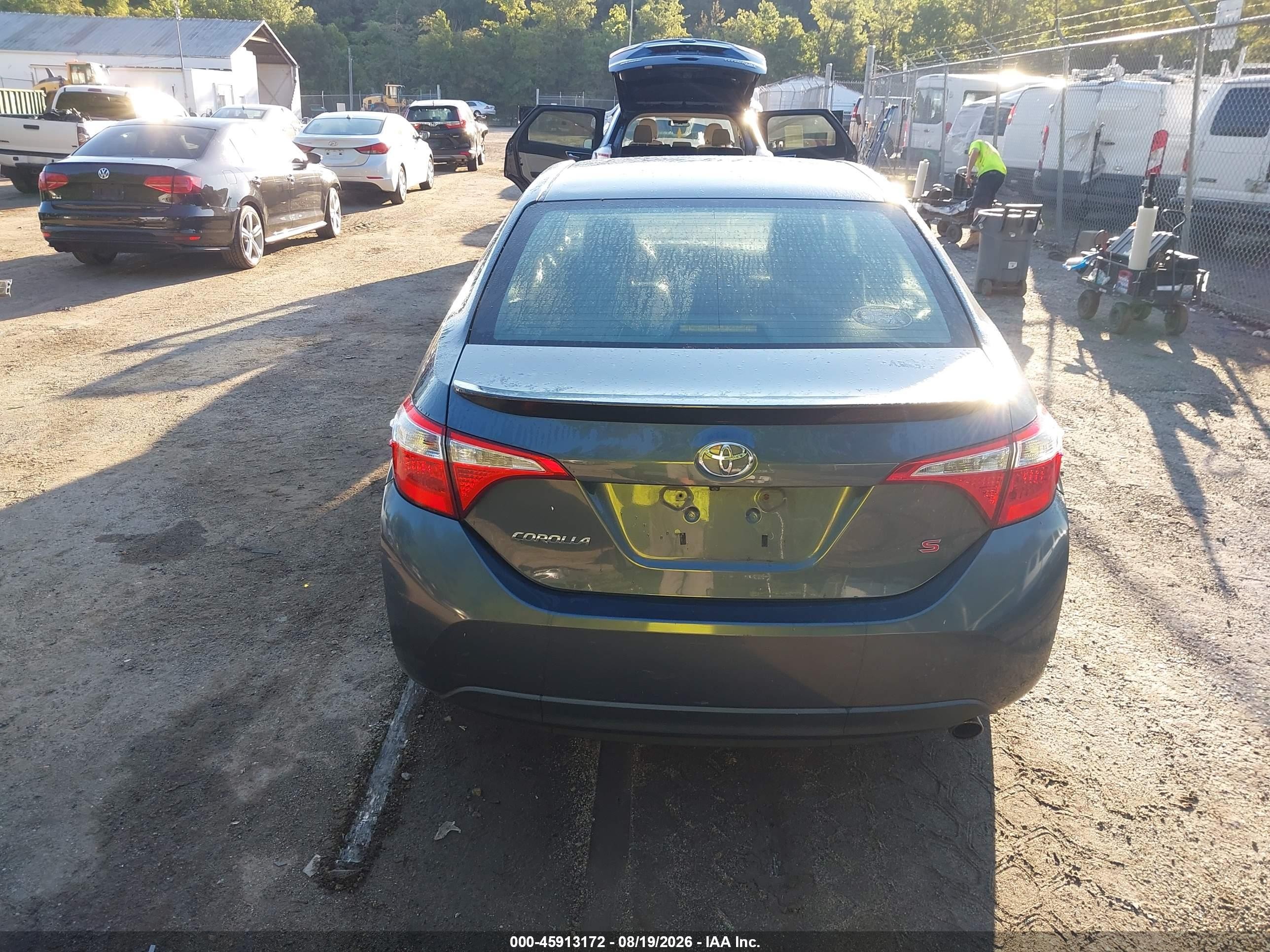 2015 Toyota Corolla S Plus Gray vin: 2T1BURHE6FC256370