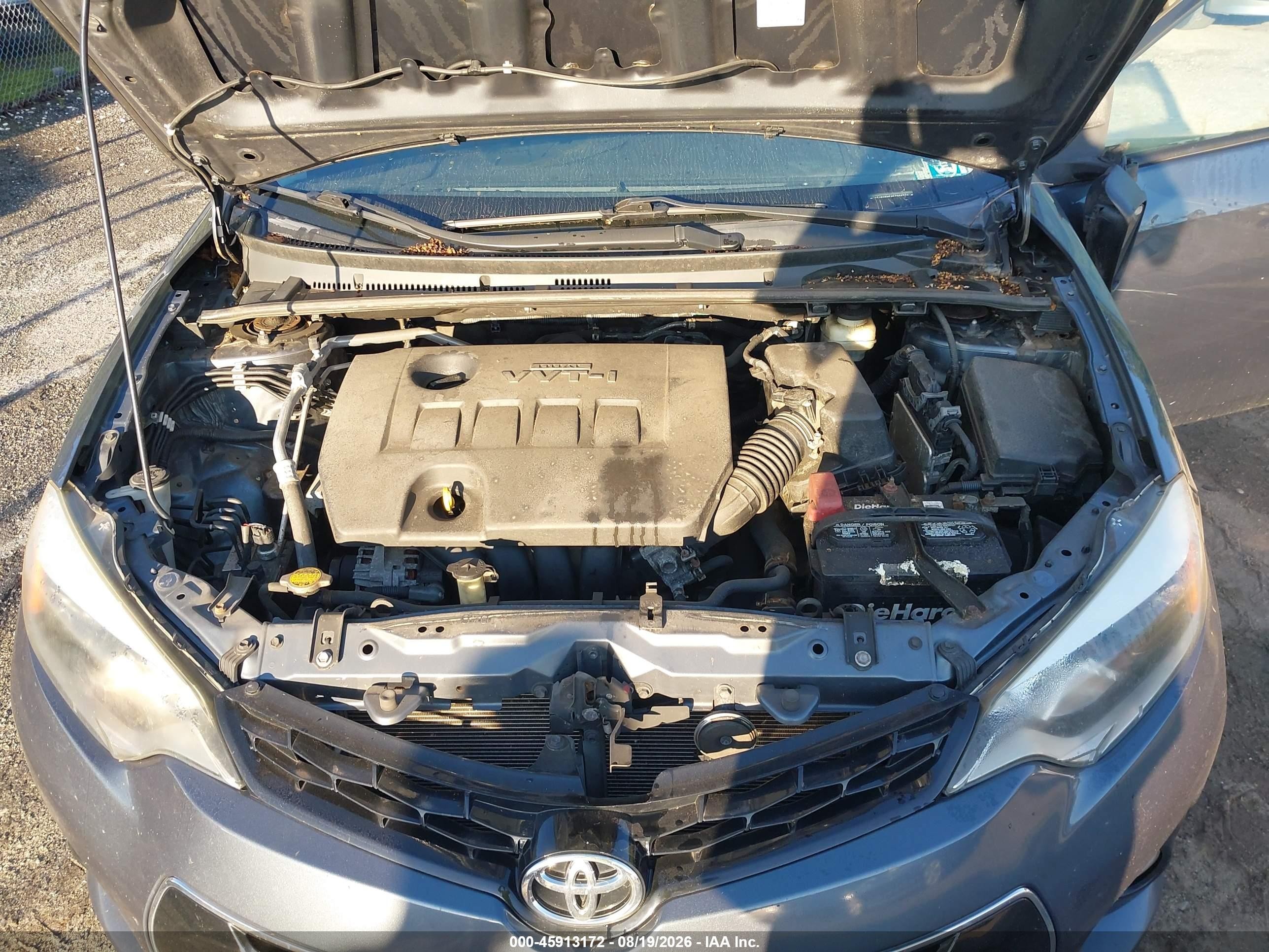 2015 Toyota Corolla S Plus Gray vin: 2T1BURHE6FC256370