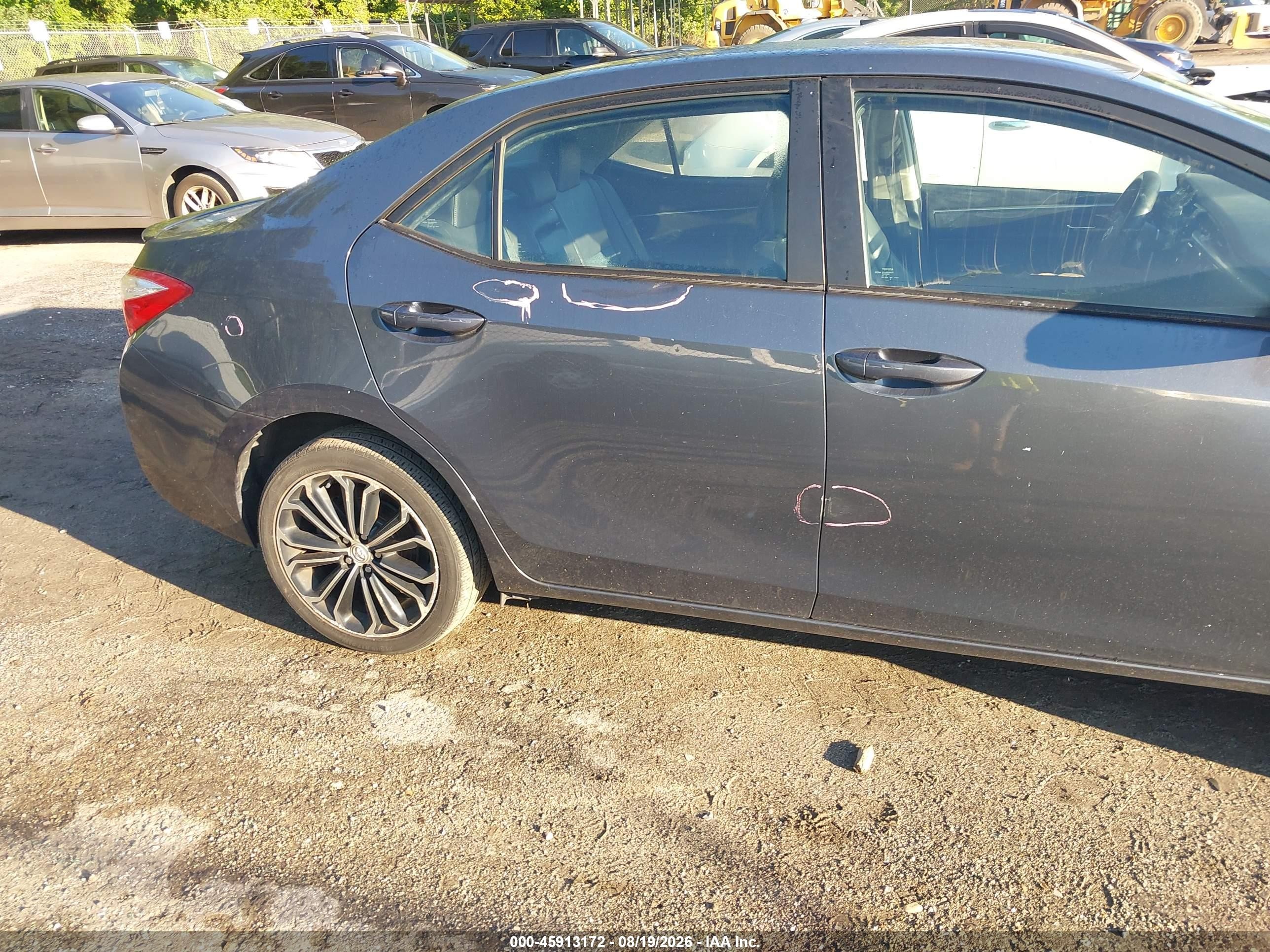 2015 Toyota Corolla S Plus Gray vin: 2T1BURHE6FC256370