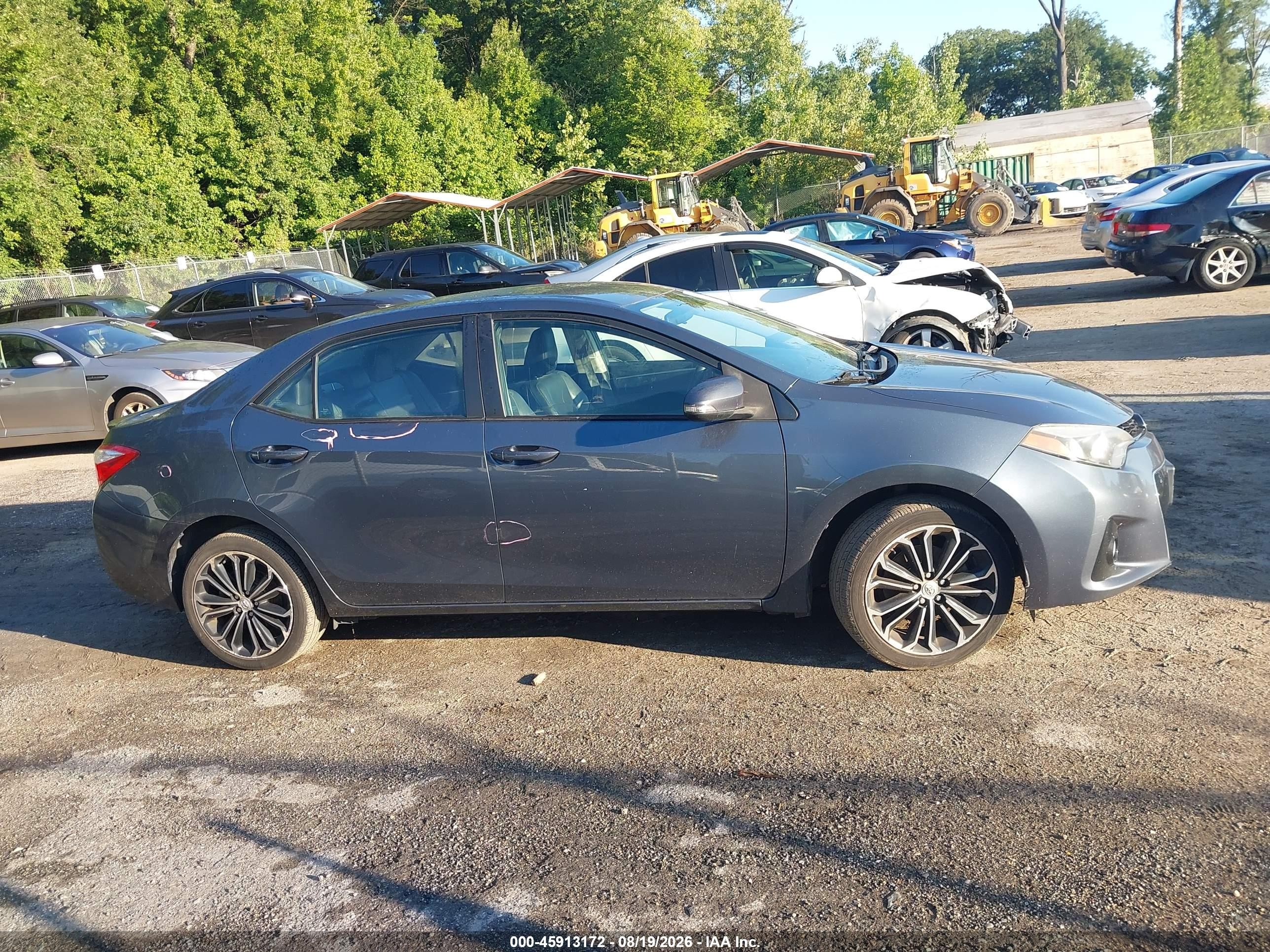 2015 Toyota Corolla S Plus Gray vin: 2T1BURHE6FC256370