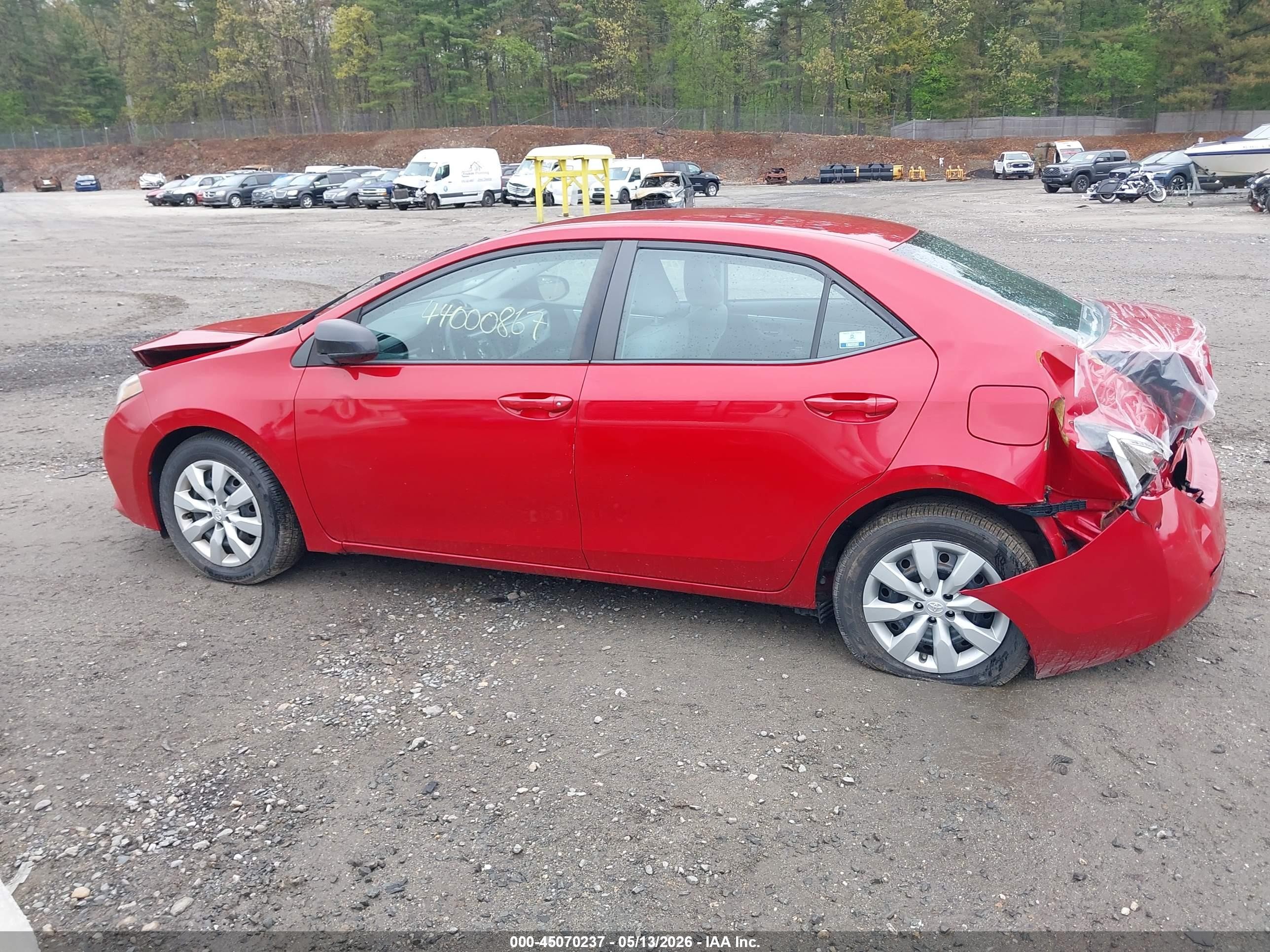 2015 Toyota Corolla Le Red vin: 2T1BURHE6FC271127