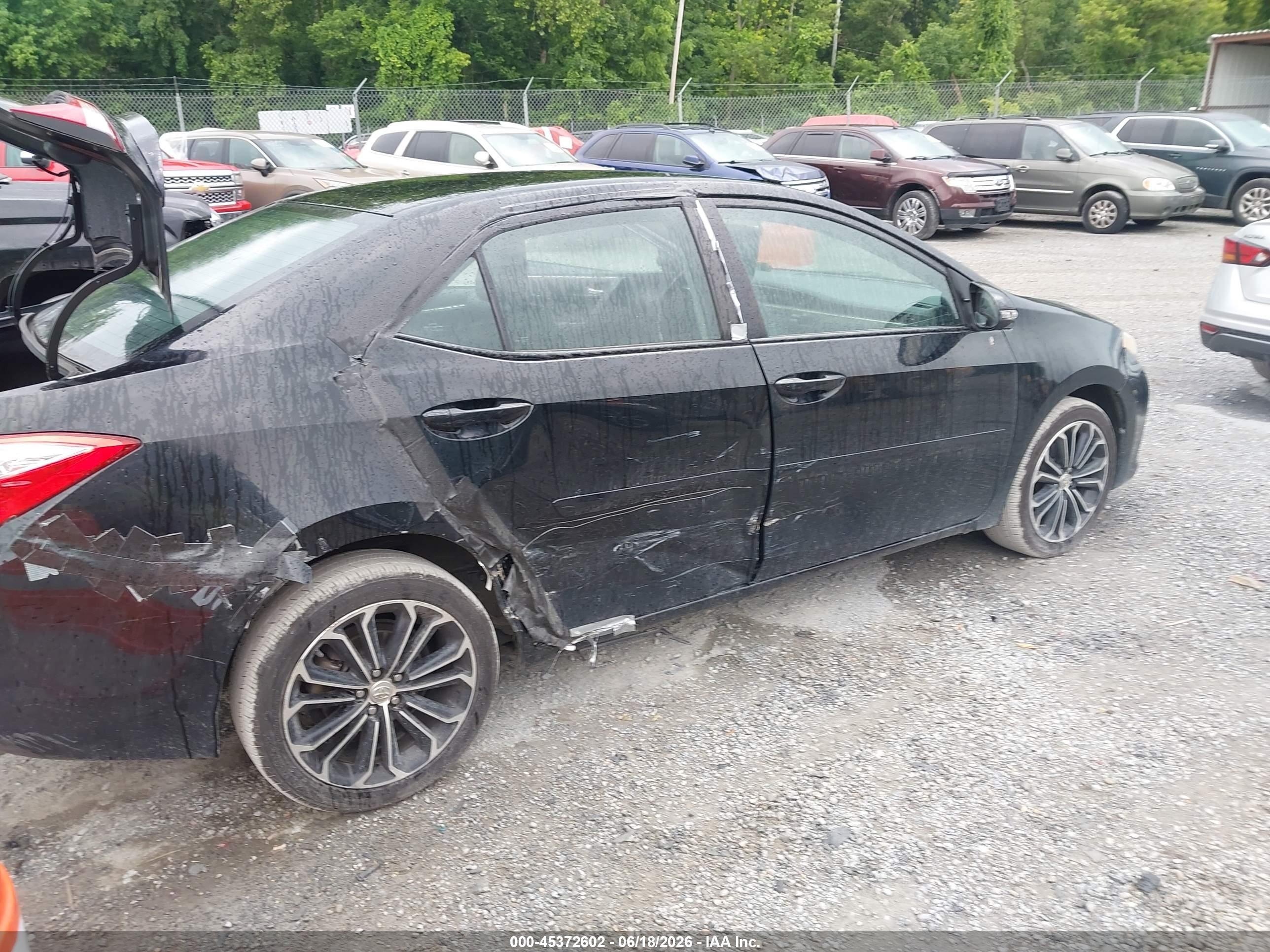 2015 Toyota Corolla S Plus Black vin: 2T1BURHE6FC283049