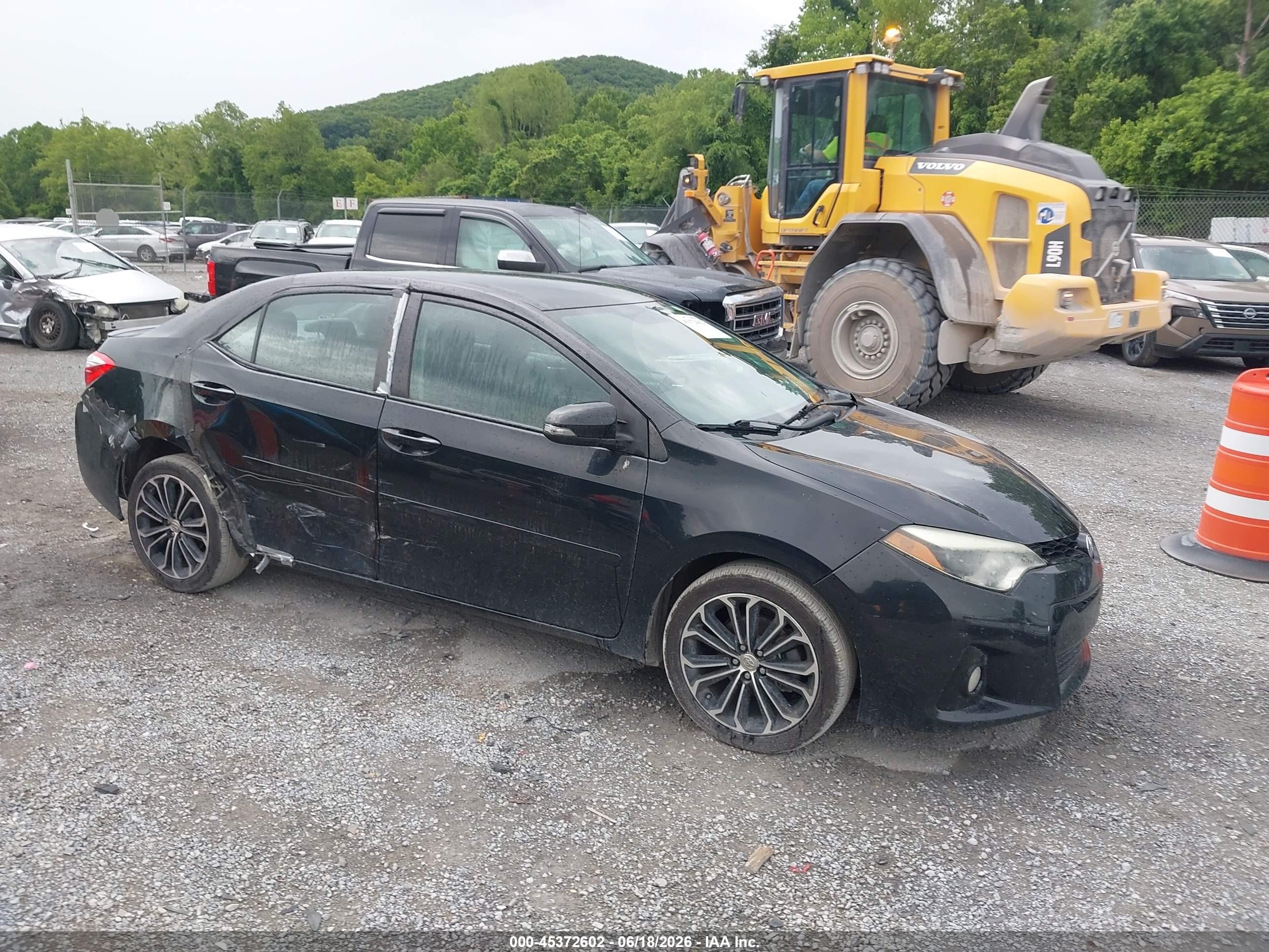 2015 Toyota Corolla S Plus Black vin: 2T1BURHE6FC283049