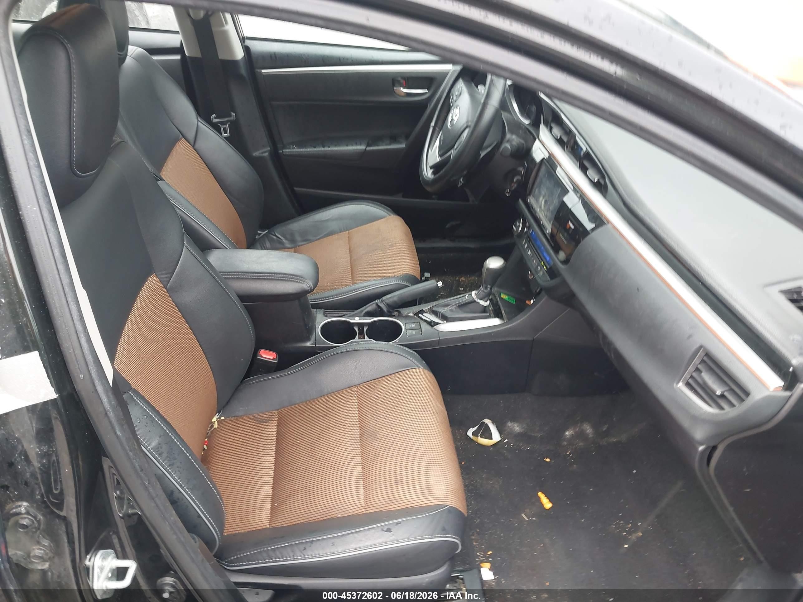 2015 Toyota Corolla S Plus Black vin: 2T1BURHE6FC283049