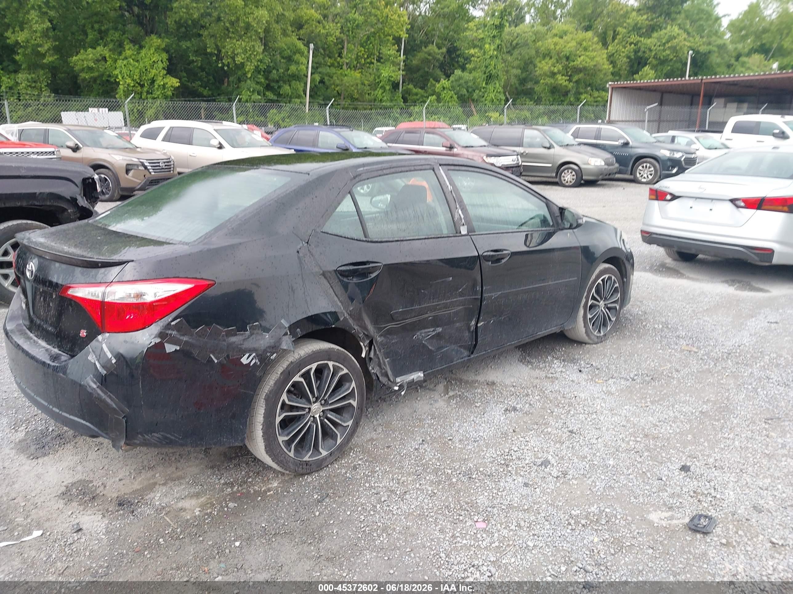 2015 Toyota Corolla S Plus Black vin: 2T1BURHE6FC283049