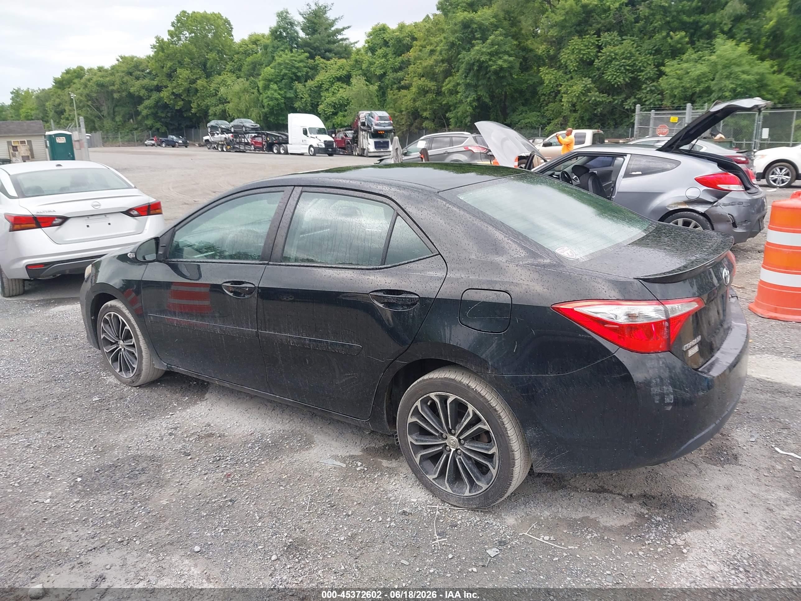 2015 Toyota Corolla S Plus Black vin: 2T1BURHE6FC283049