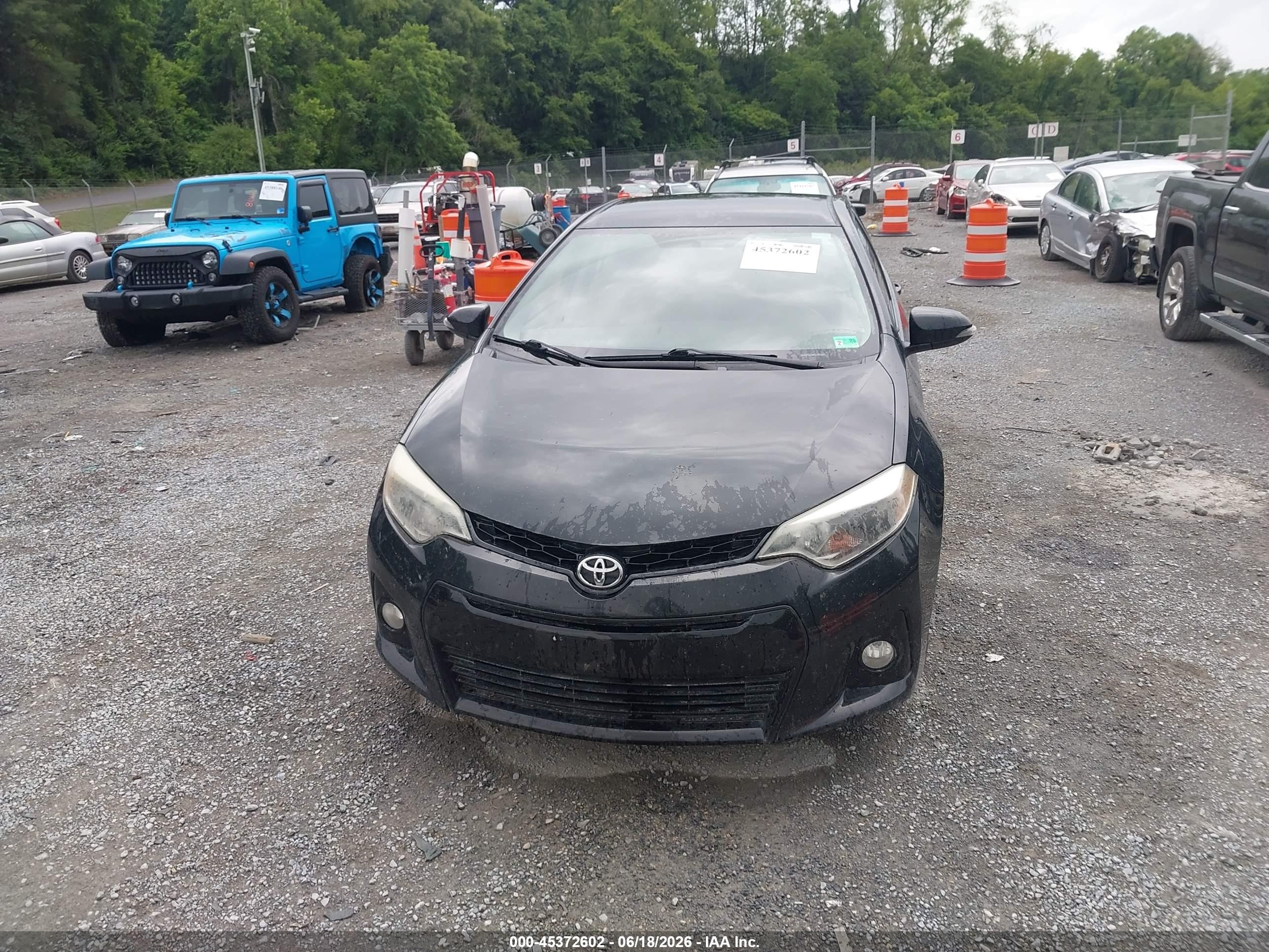 2015 Toyota Corolla S Plus Black vin: 2T1BURHE6FC283049